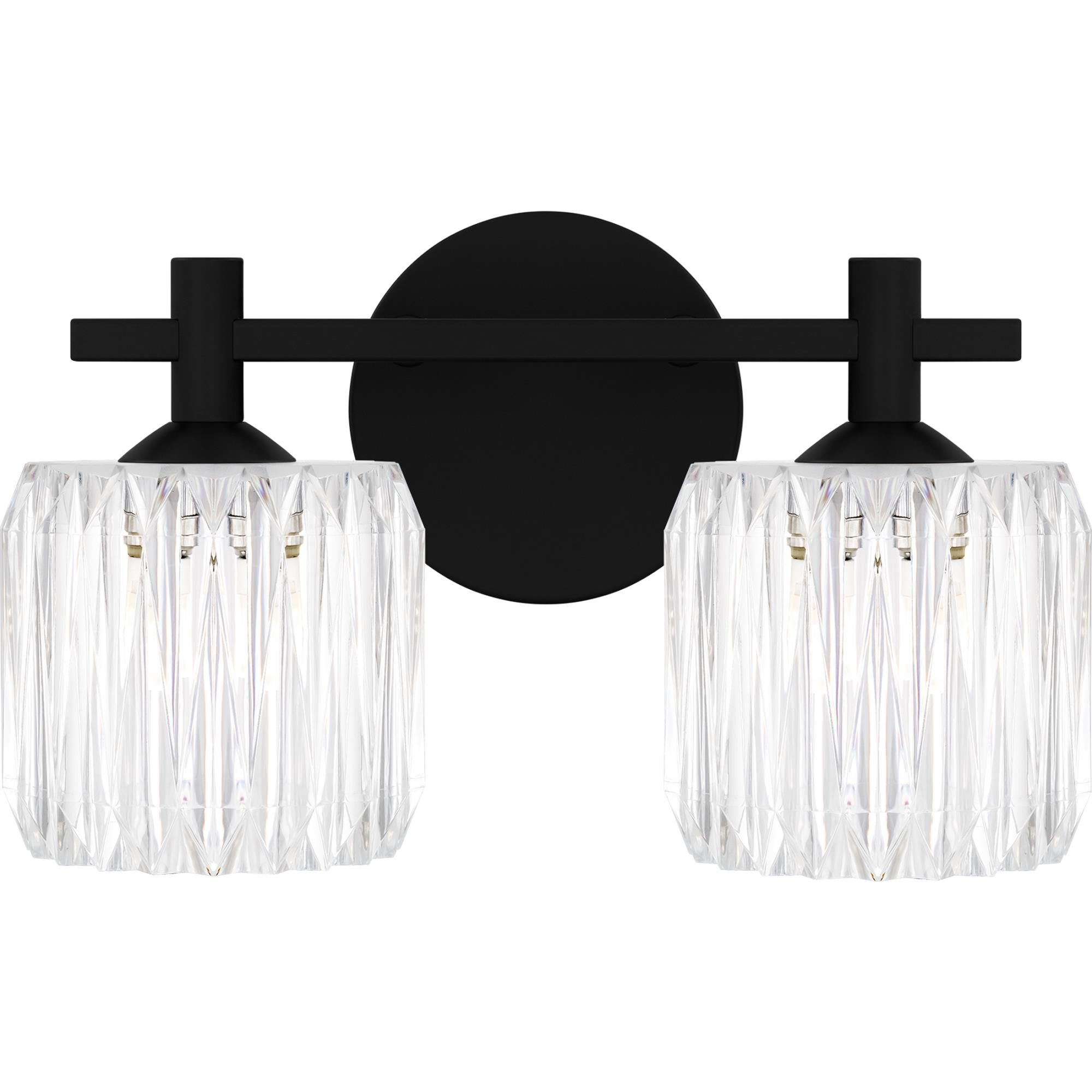 Shown in Matte Black finish and Clear Acrylic shade