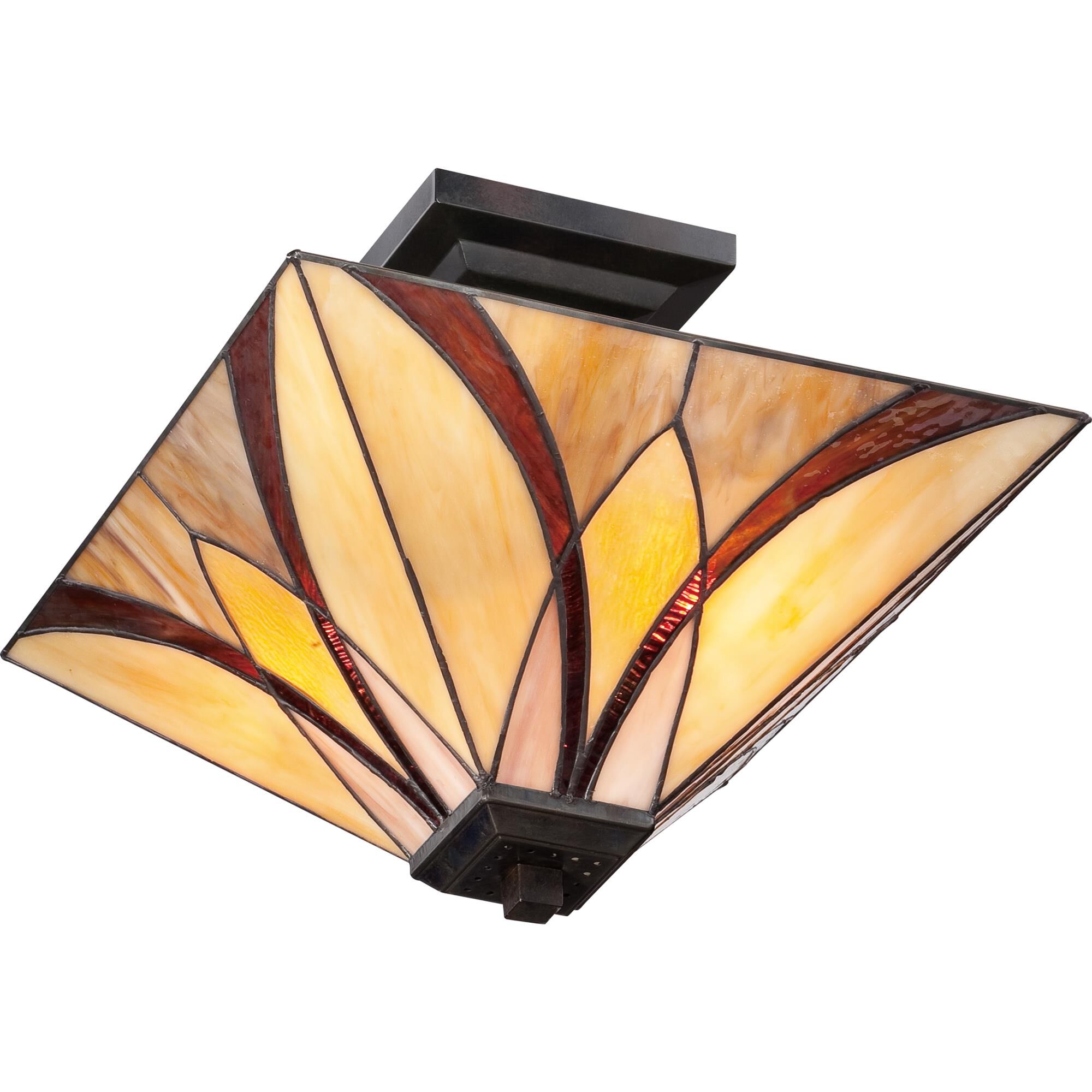 Asheville 14 Inch 2 Light Semi Flush Mount by Quoizel