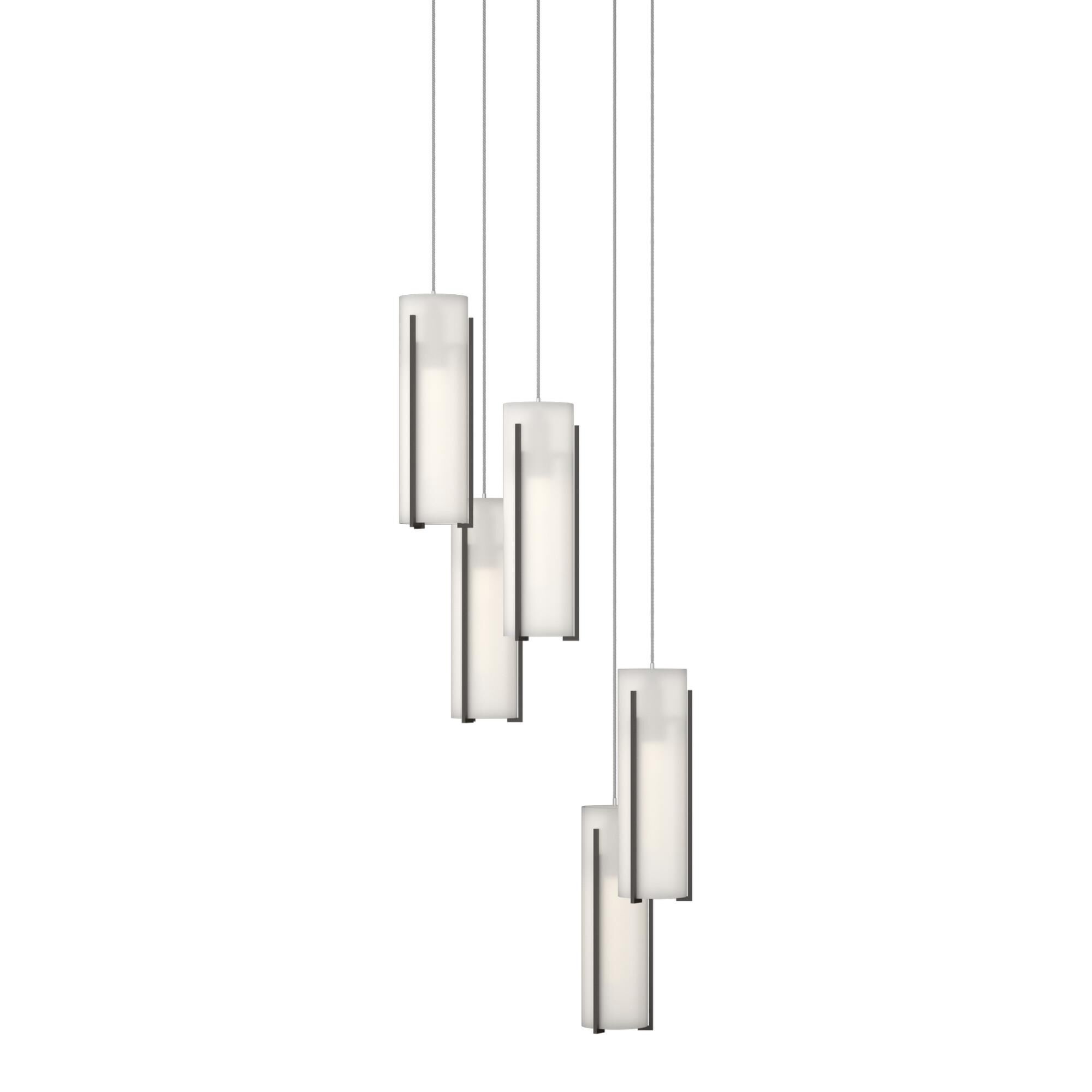 Exos Glass 14 Inch Multi Light Pendant by Hubbardton Forge