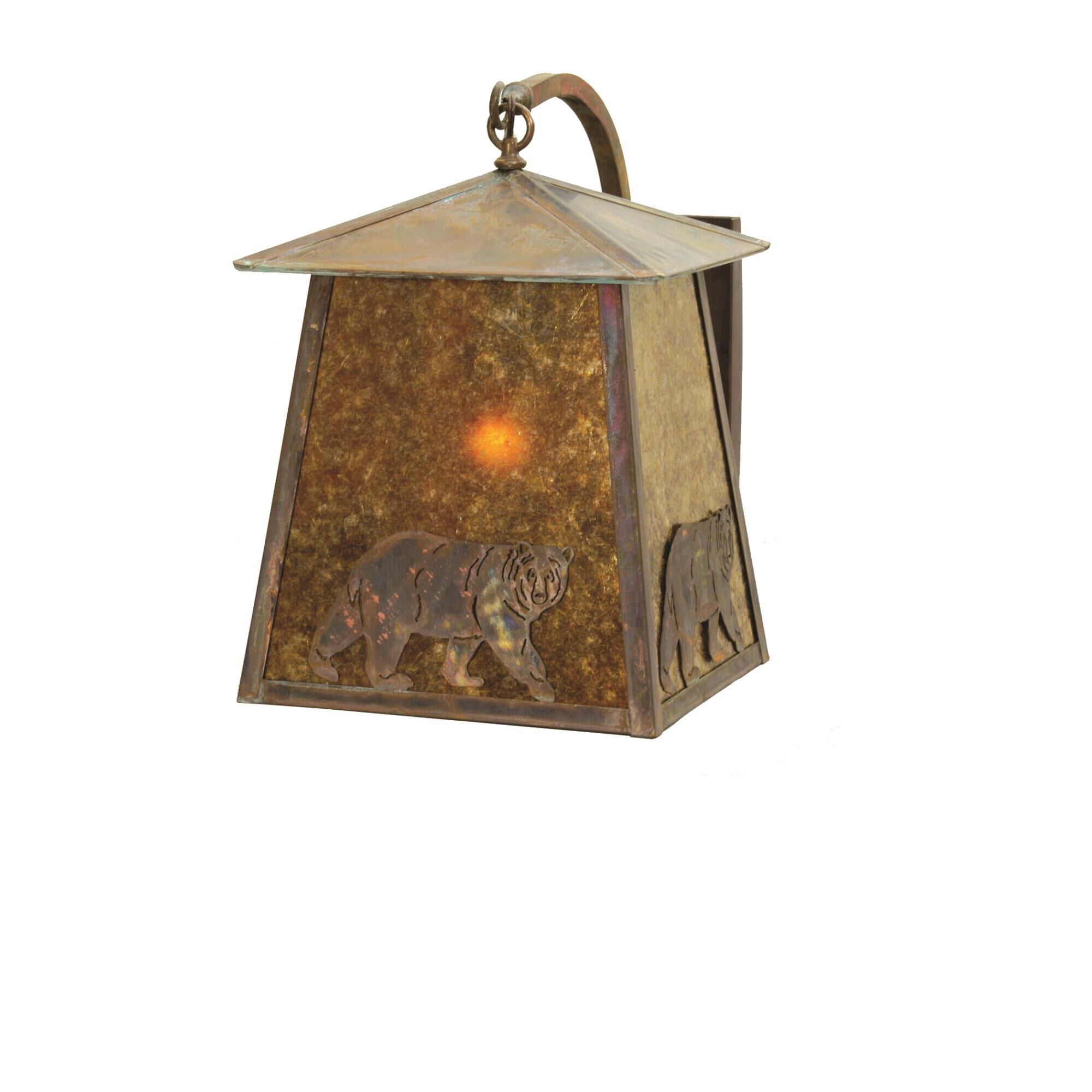 Stillwater Northwoods Lone Bear 20 Inch Wall Sconce by Meyda Lighting