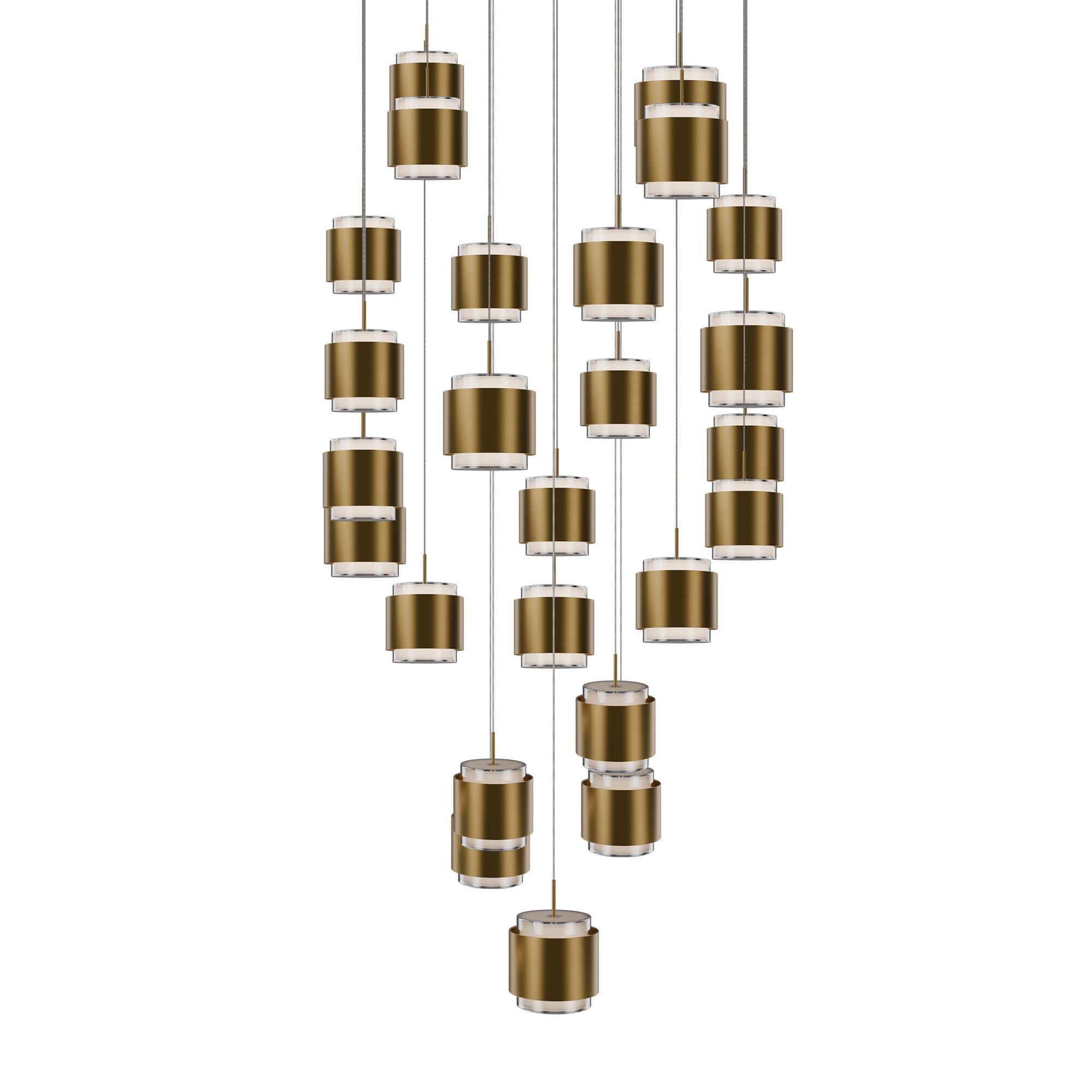 Banded 28 Inch Multi Light Pendant by dweLED