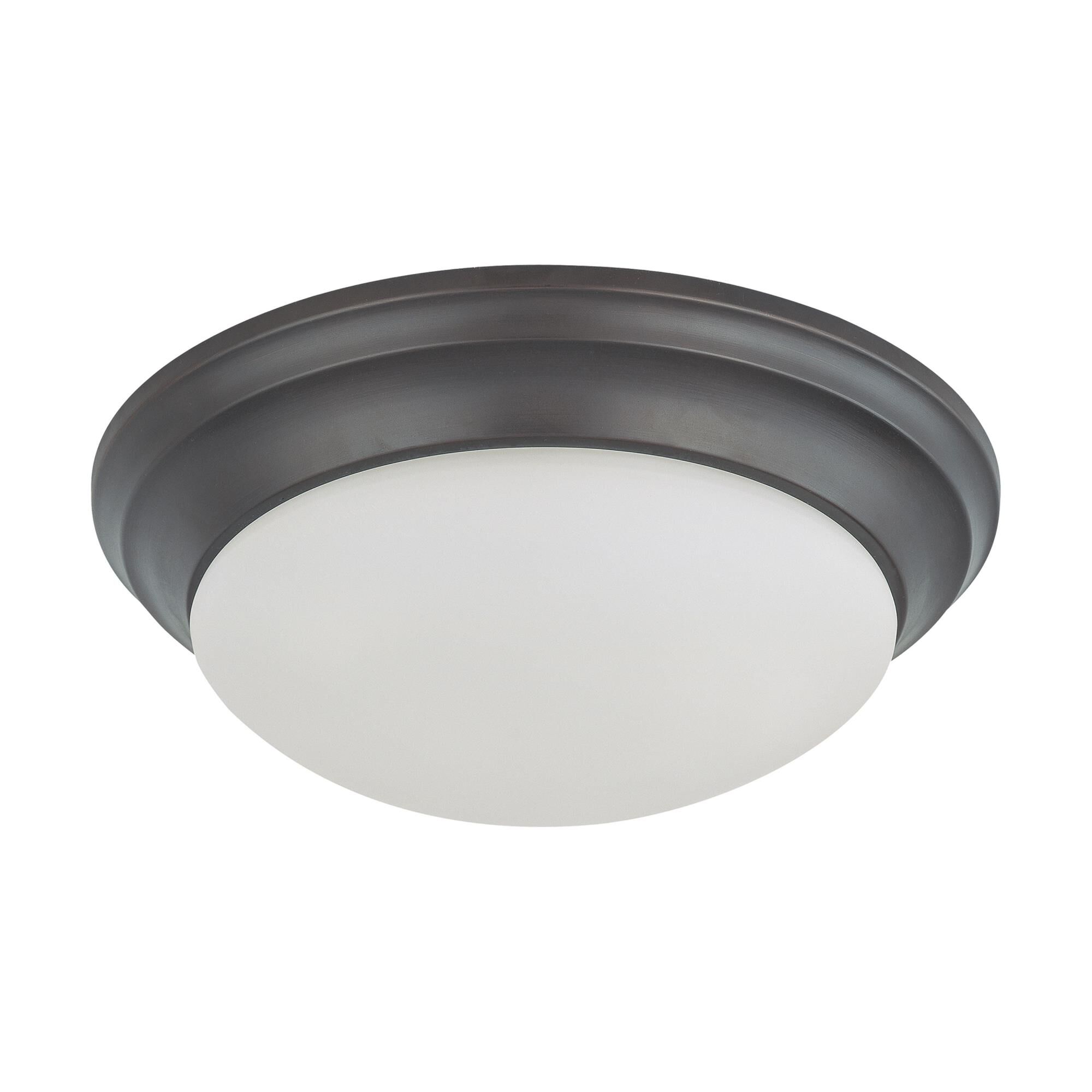 Twist And Lock 14 Inch 2 Light Flush Mount by Nuvo Lighting