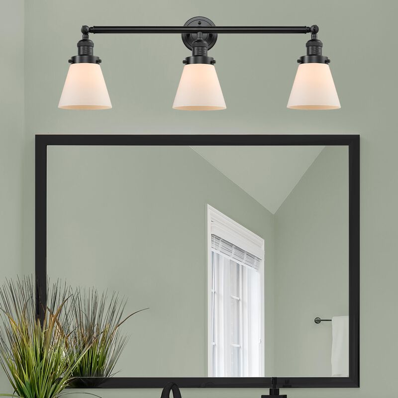 Bruno Marashlian Small Cone 30 Inch 3 Light Bath Vanity Light by Innovations Lighting