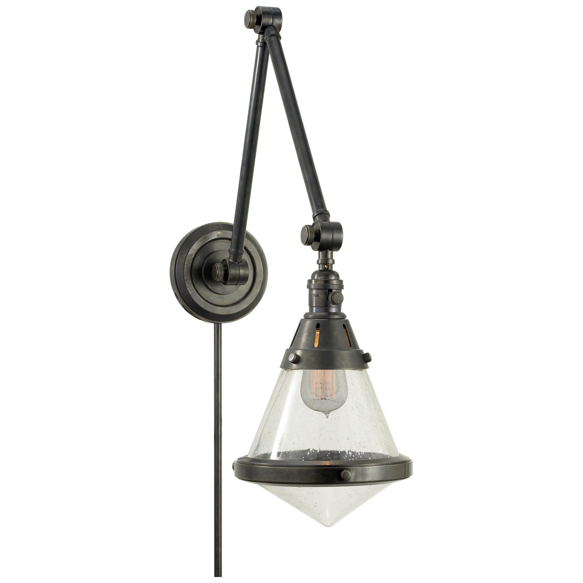 Shown in Bronze finish and Seeded glass