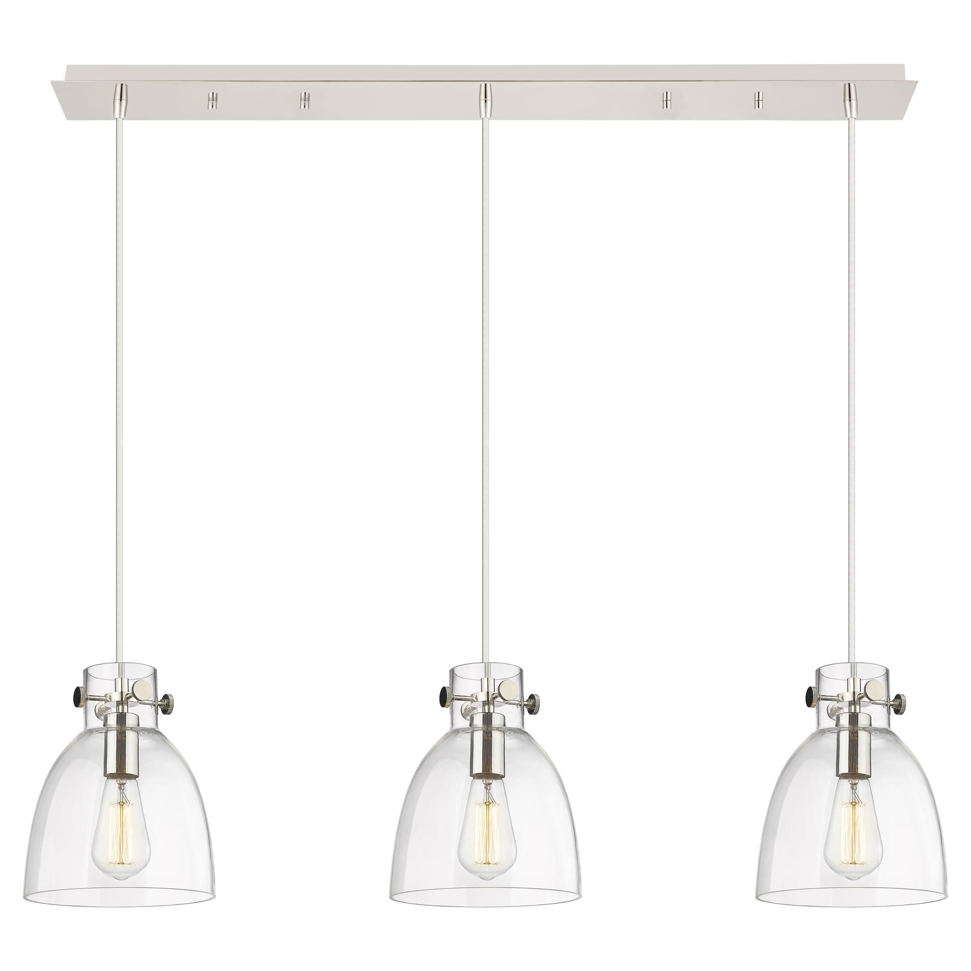 Bruno Marashlian Newton Bell 39 Inch 3 Light Linear Suspension Light by Innovations Lighting