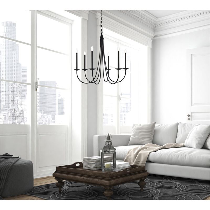 Cohen 36 Inch 6 Light Chandelier by Elegant Lighting