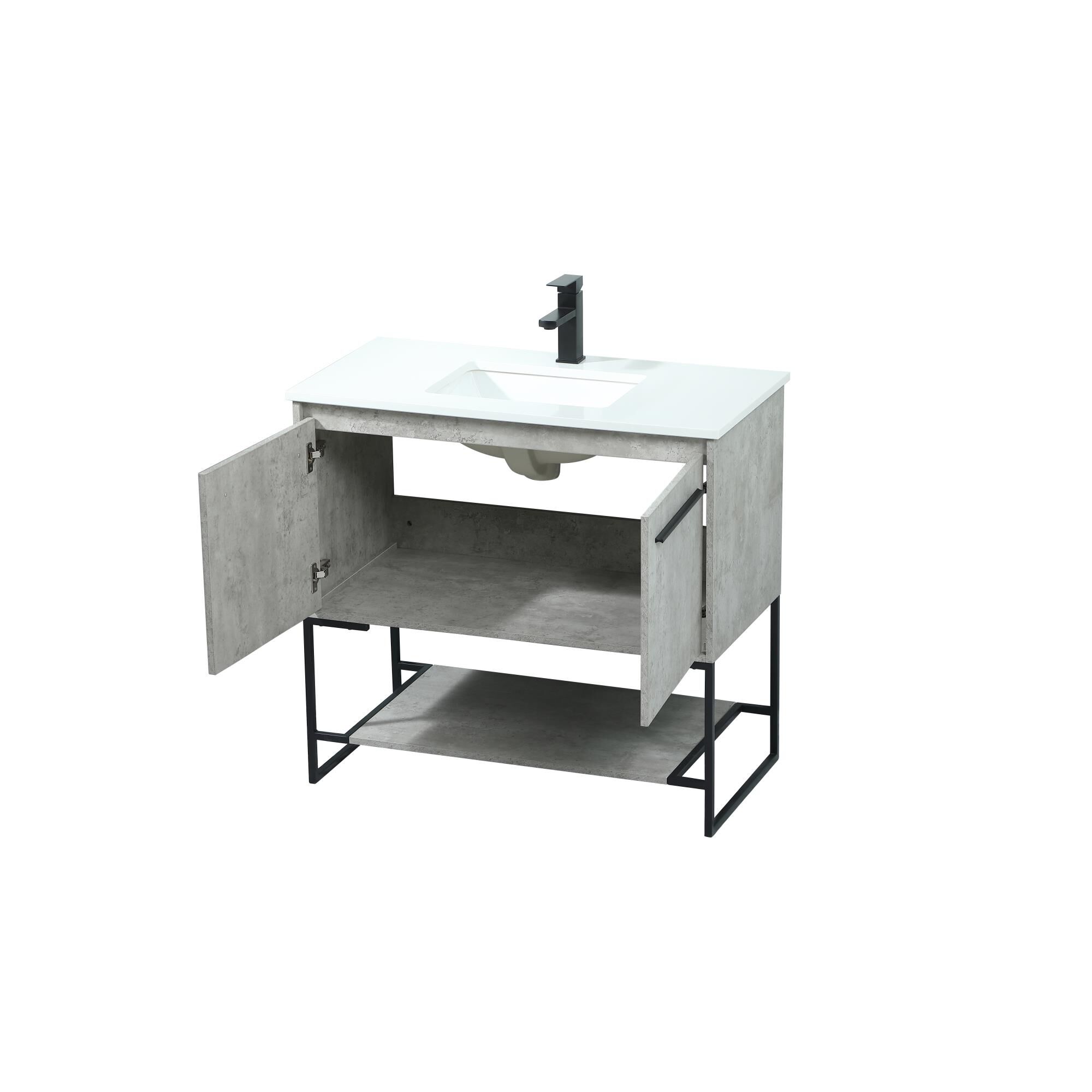 Shown in Concrete Grey finish