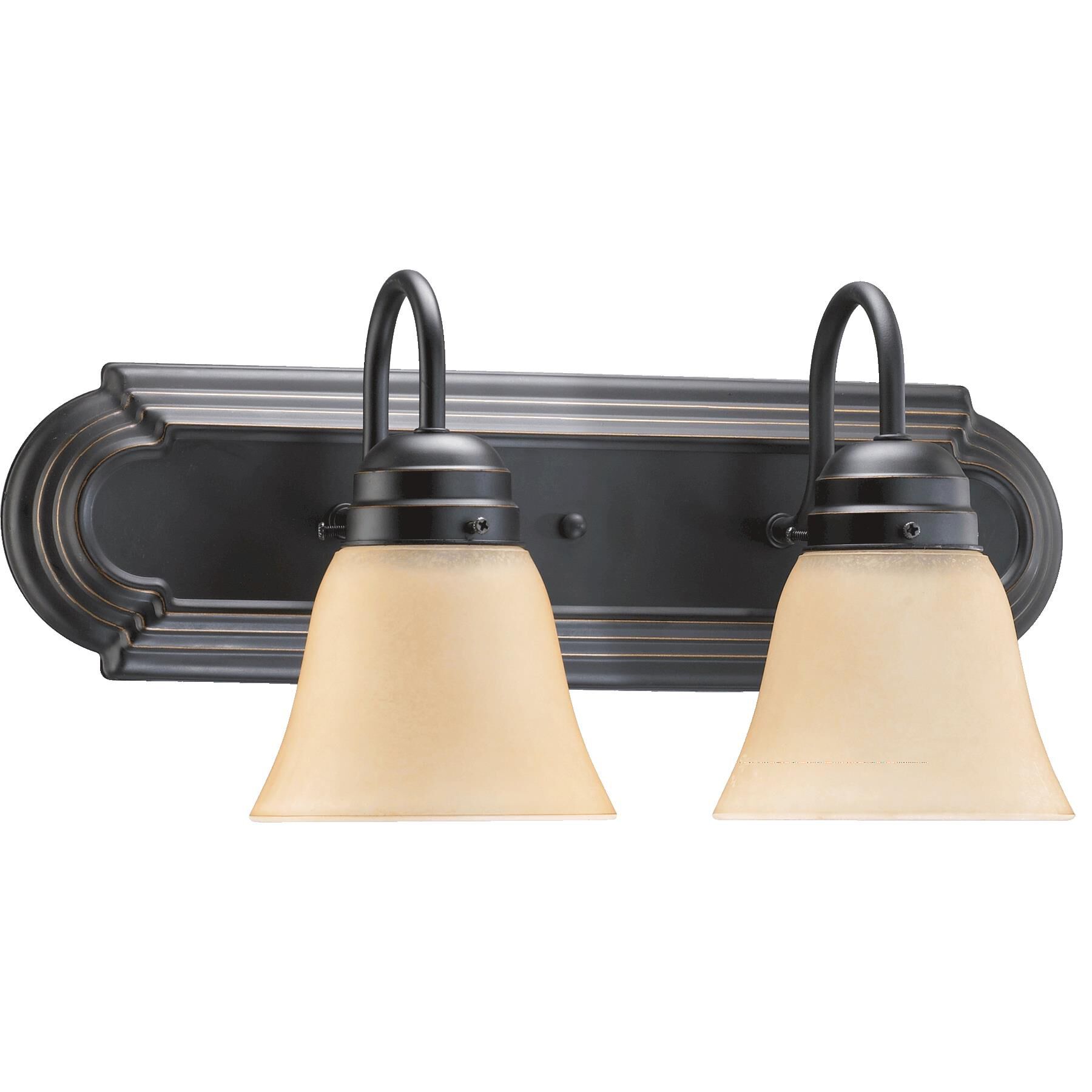 Shown in Old World finish and Antique Amber Scavo glass 