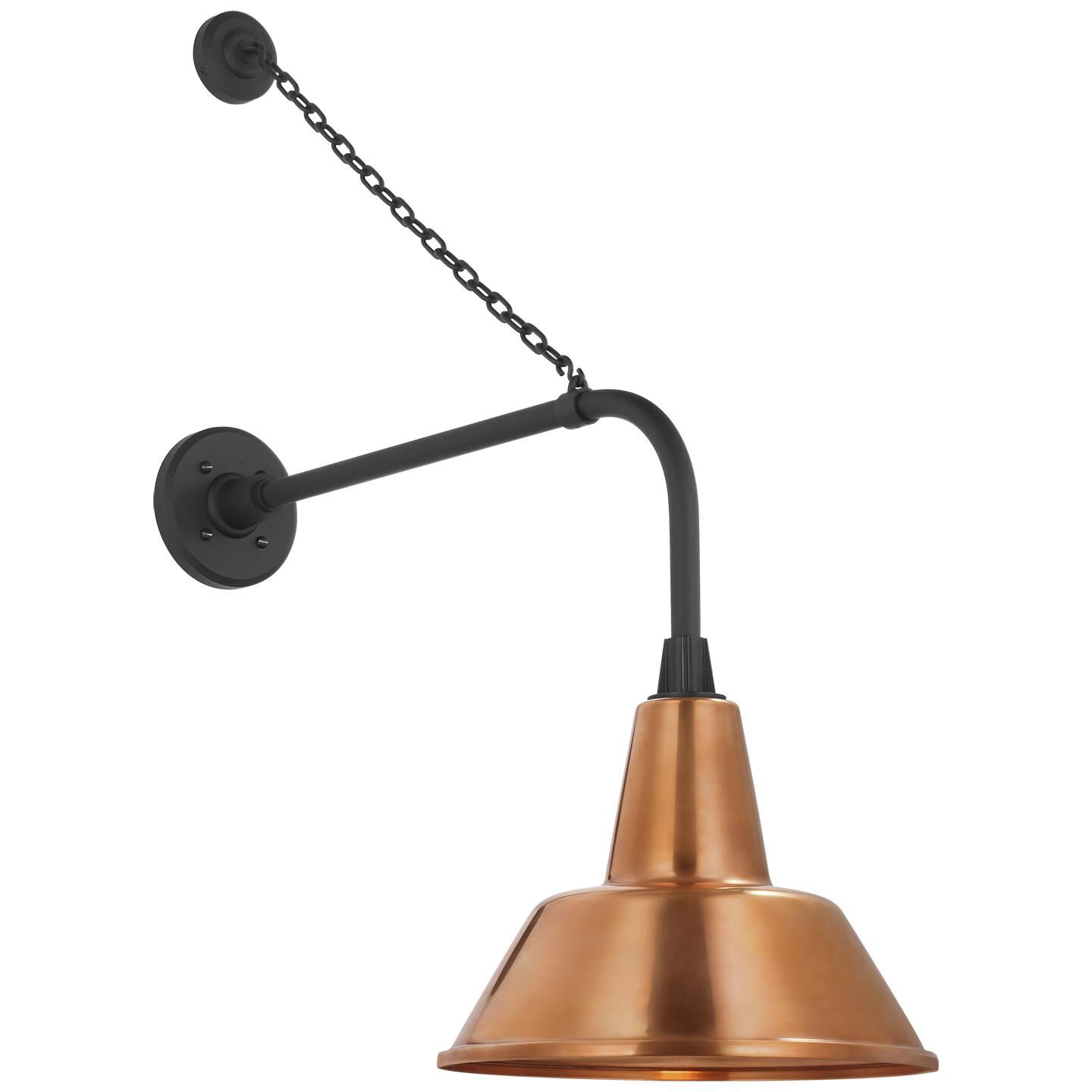 Shown in Matte Black finish and Copper shade