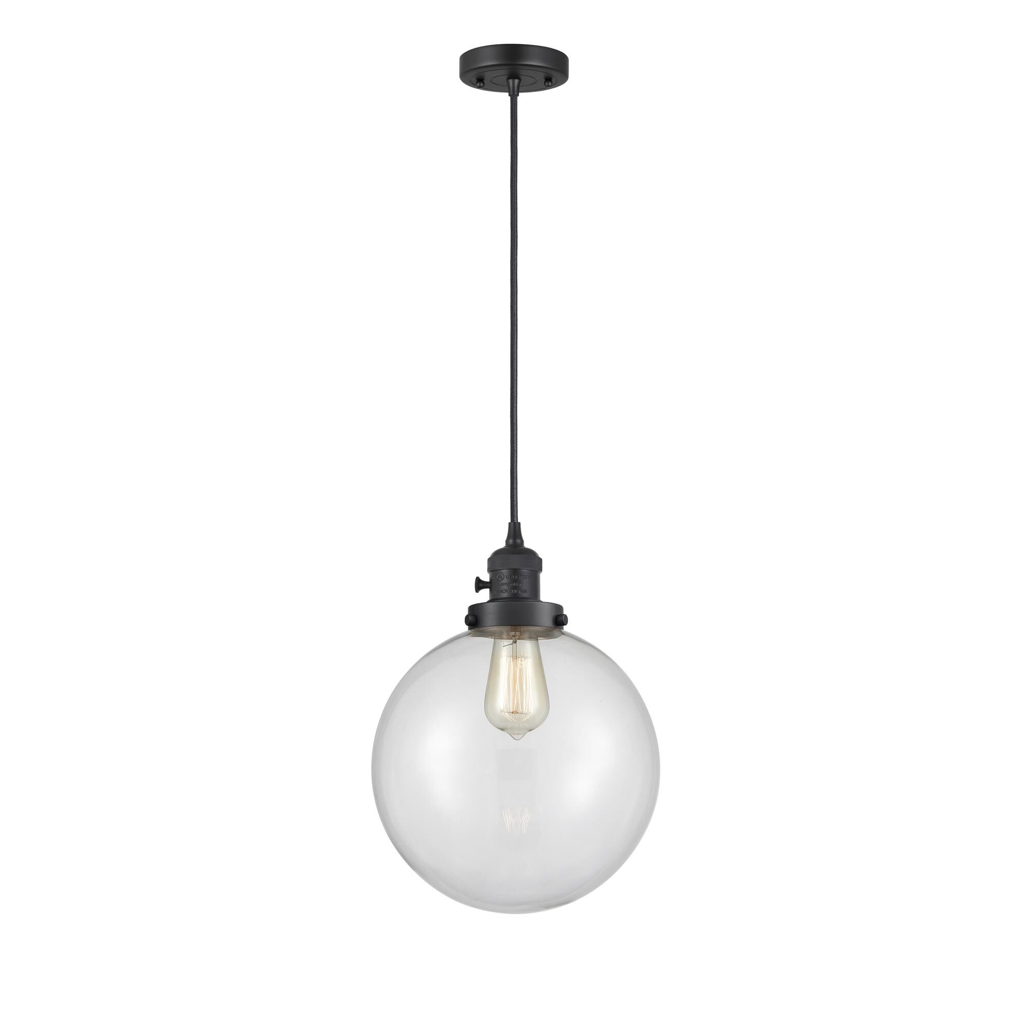 Shown in Matte Black finish and Clear glass