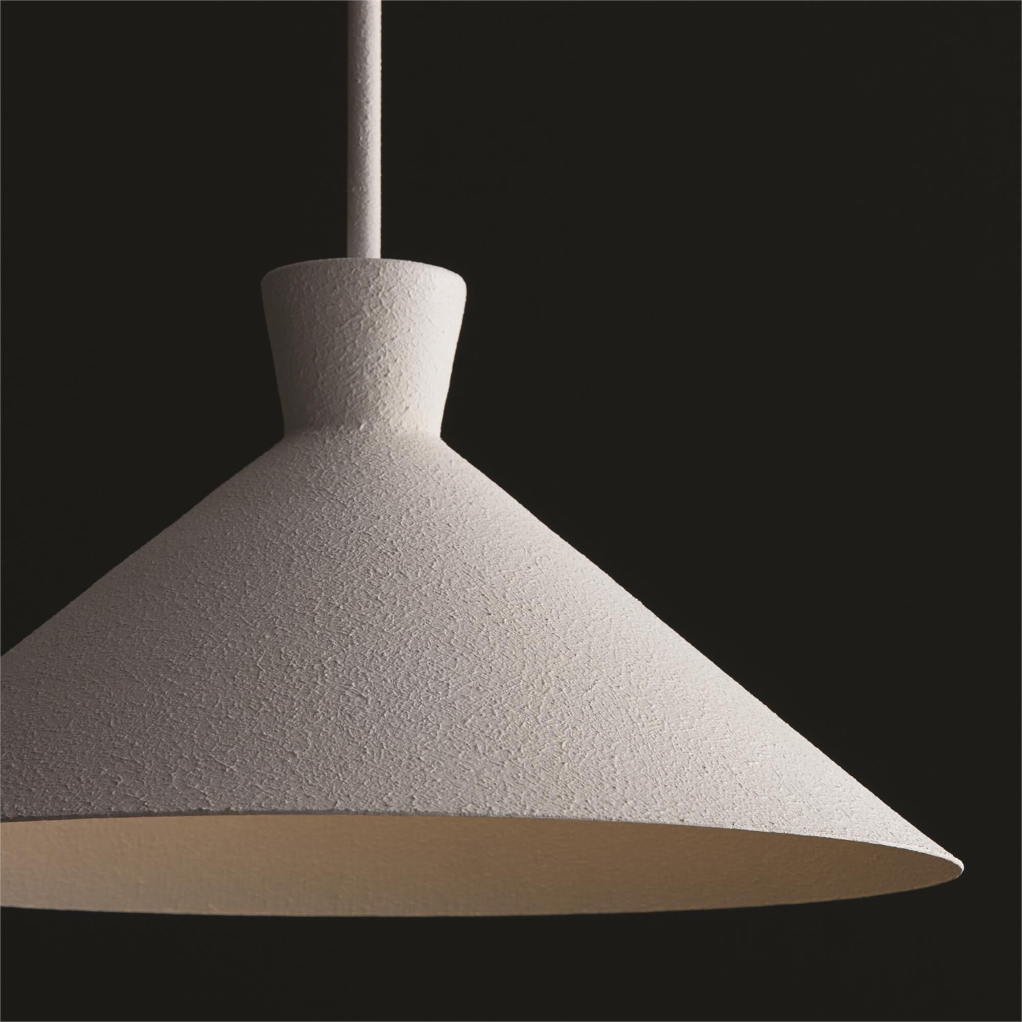 Shown in Textured White finish and Textured White  Interior shade