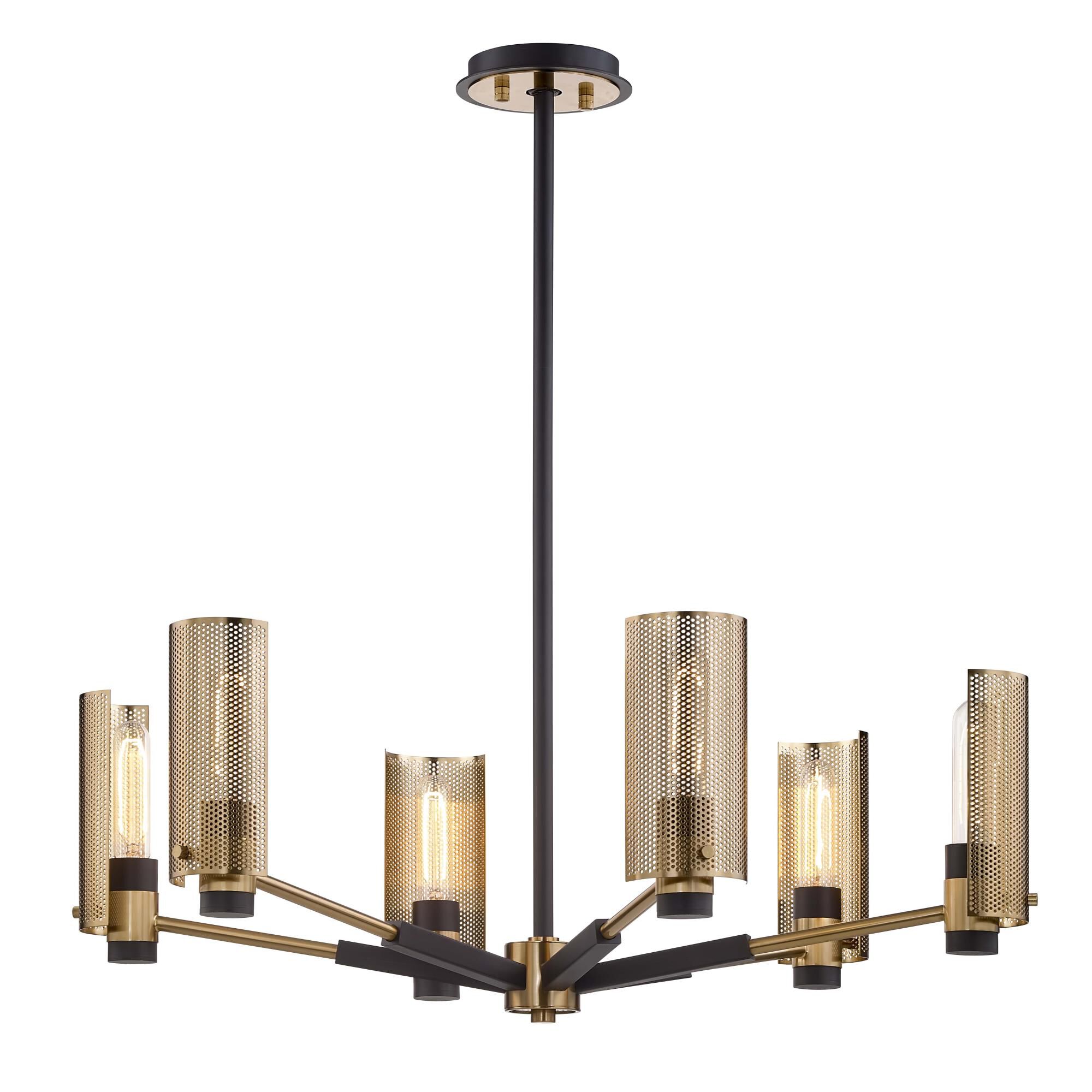 Shown in Modern Bronze And Aged Brass finish and Plated Brass Steel shade
