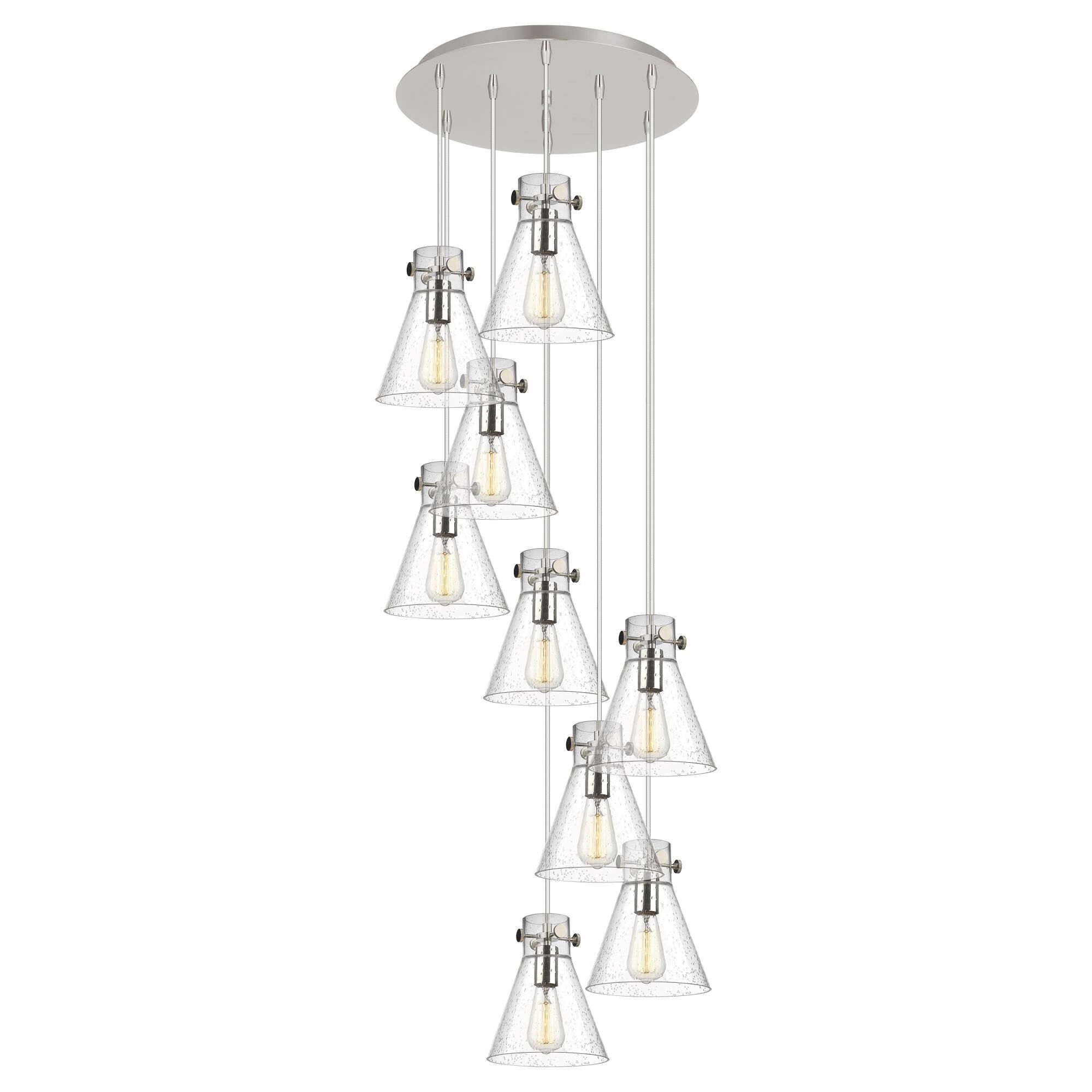 Bruno Marashlian Newton Cone 22 Inch 9 Light Multi Light Pendant by Innovations Lighting