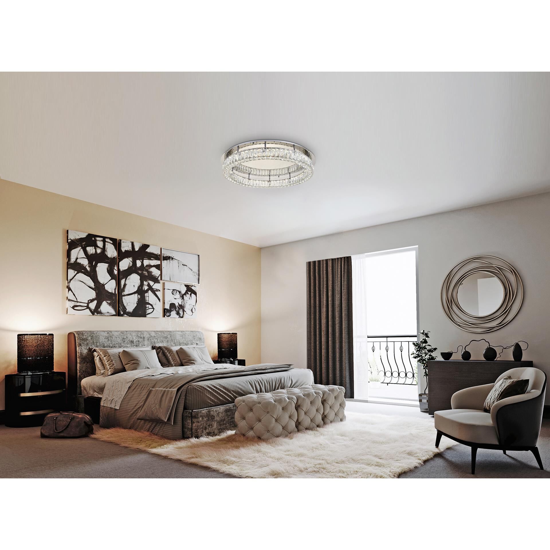Monroe Semi Flush Mount by Elegant Lighting
