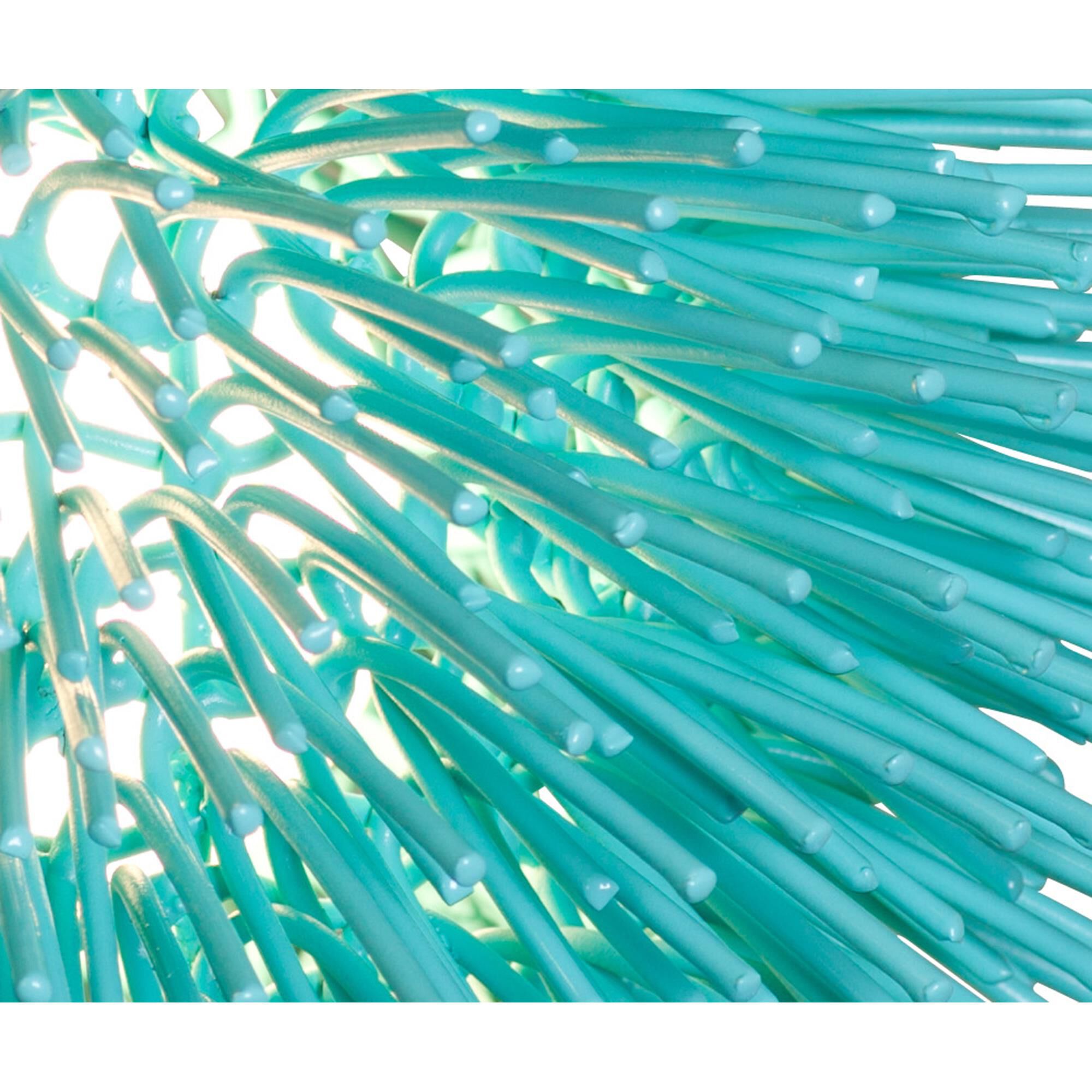 Shown in Aqua Velvet finish and Recycled Steel shade