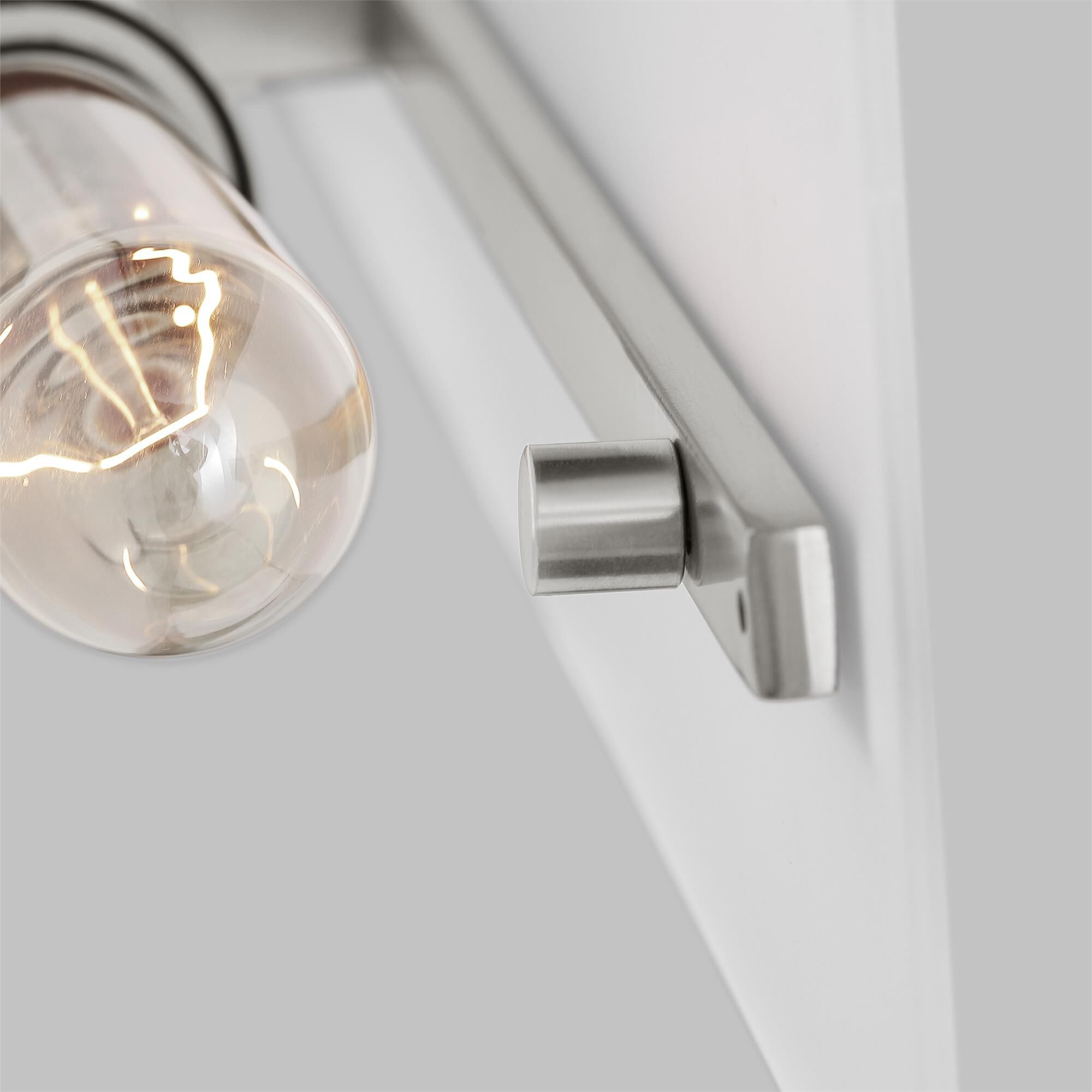 Shown in Brushed Nickel Silver finish and Satin Etched glass and Satin Etched Glass shade