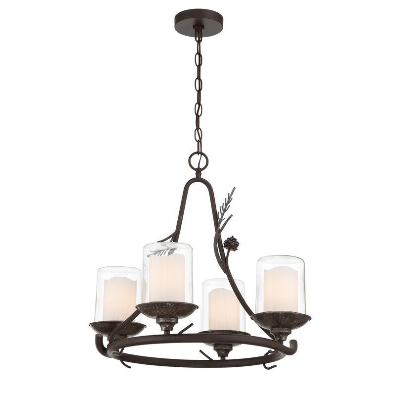 Ponderosa Ridge 22 Inch 4 Light Chandelier by Minka Lavery