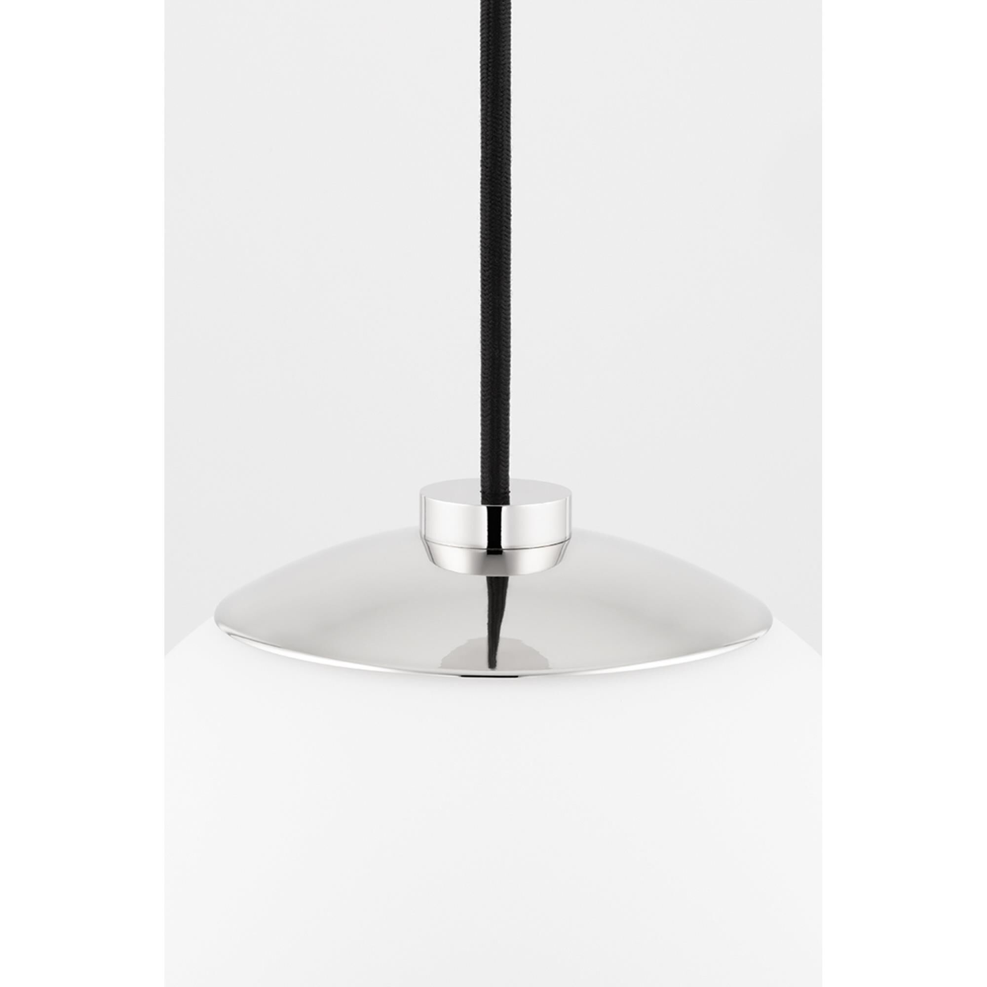 Shown in Polished Nickel finish and Opal Etched glass