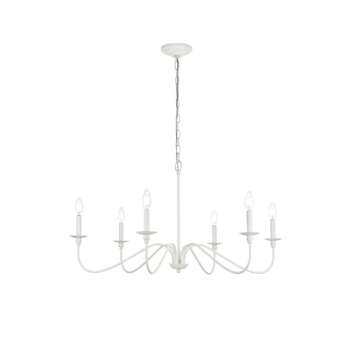 Rohan 30 Inch 6 Light Chandelier by Elegant Lighting