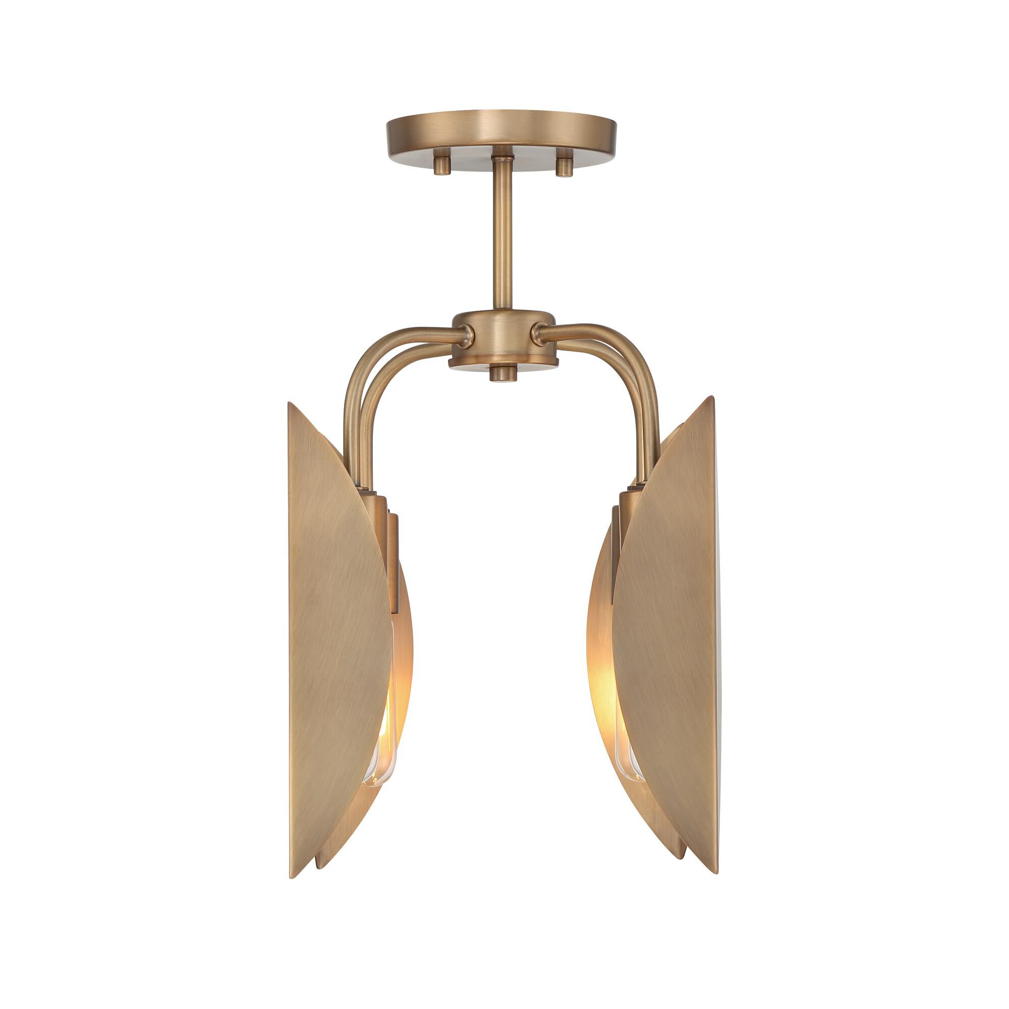 Shown in Old Satin Brass finish and Metal shade