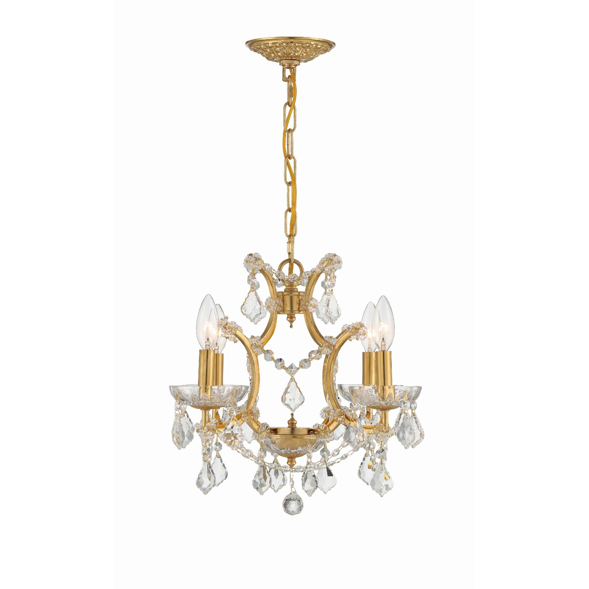 Filmore 17 Inch 4 Light Mini Chandelier by Crystorama