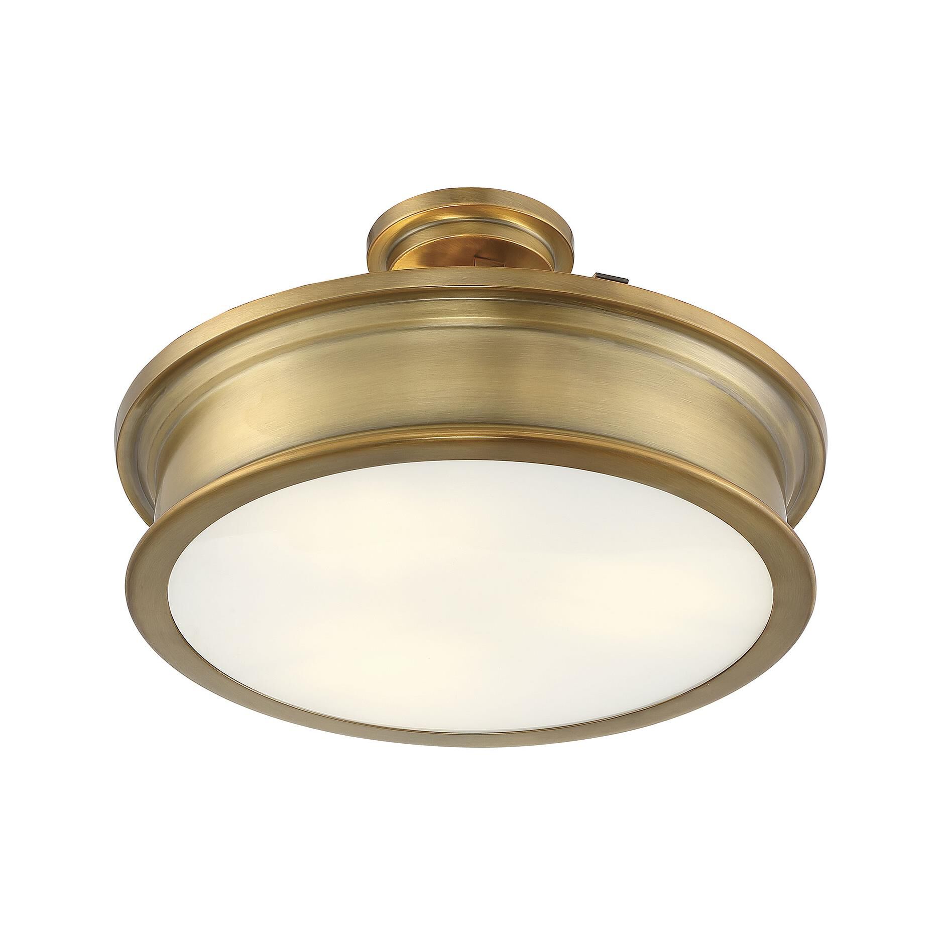 Watkins 16 Inch 3 Light Semi Flush Mount by Savoy House