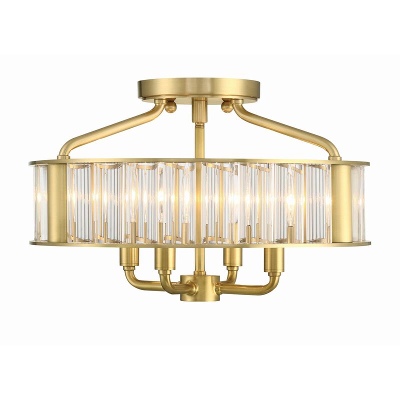 Farris 16 Inch 4 Light Flush Mount by Crystorama