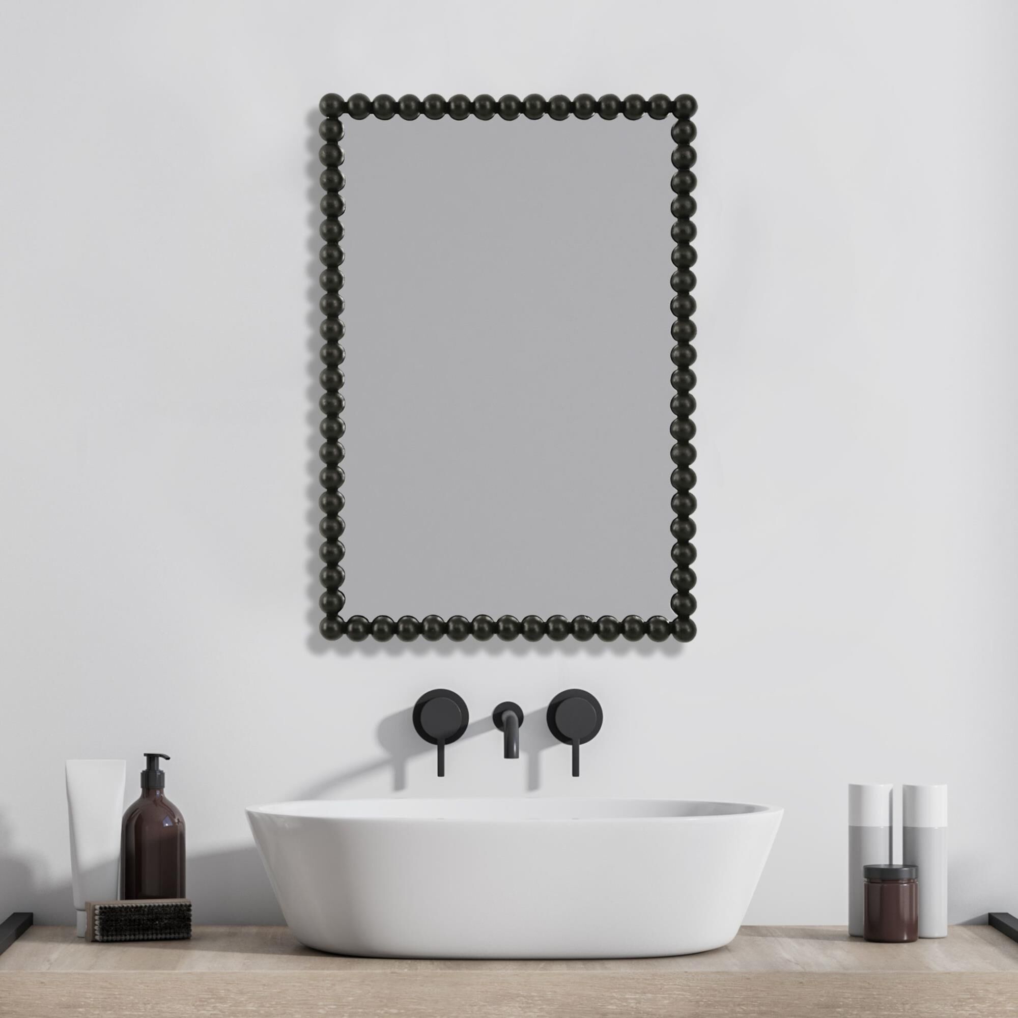 Shown in This Iron Frame Features A Beaded Profile Finished In A Stylish Satin Black. May Be Hung Horizontal  finish