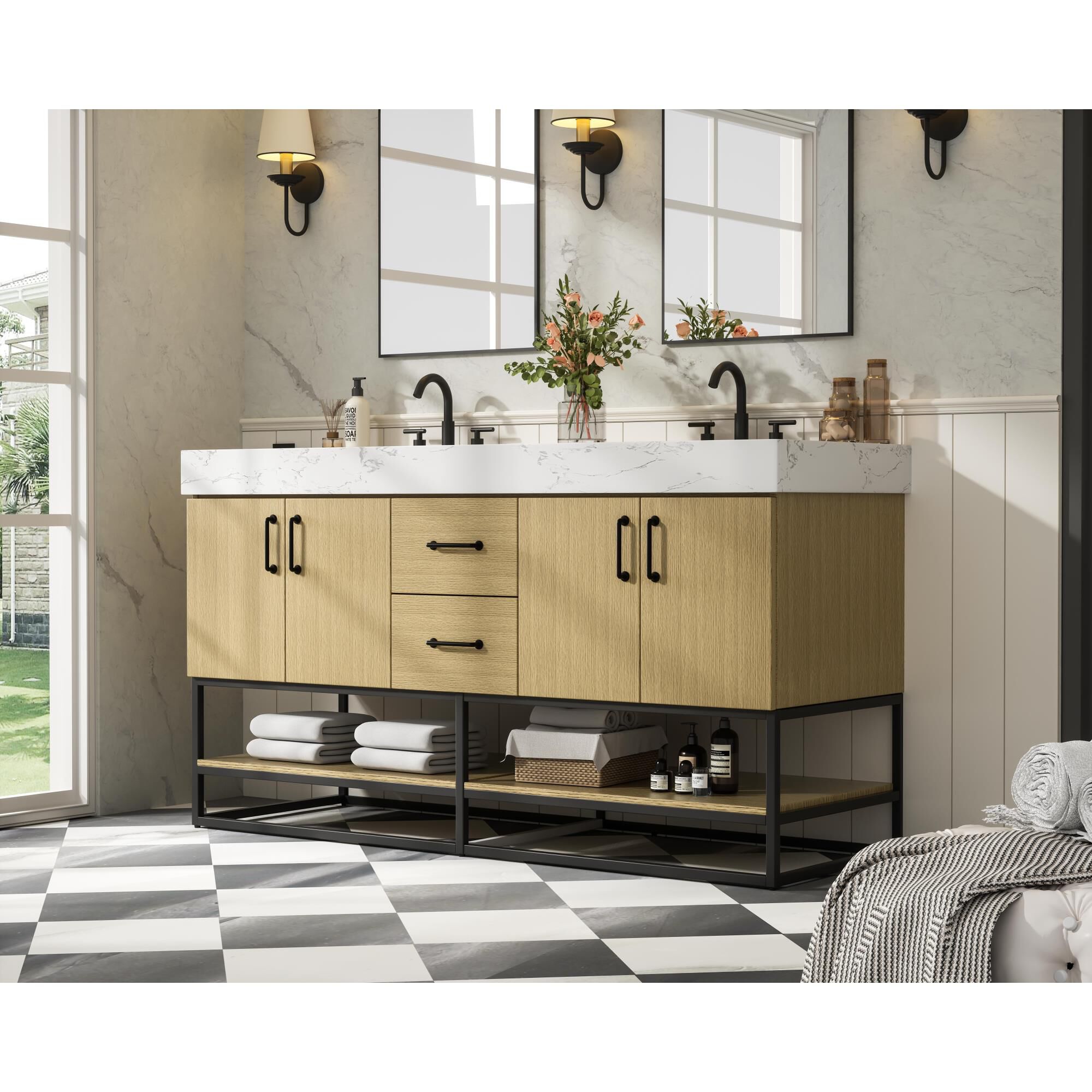Caroline 60 Inch Bath Vanity by Elegant Dcor