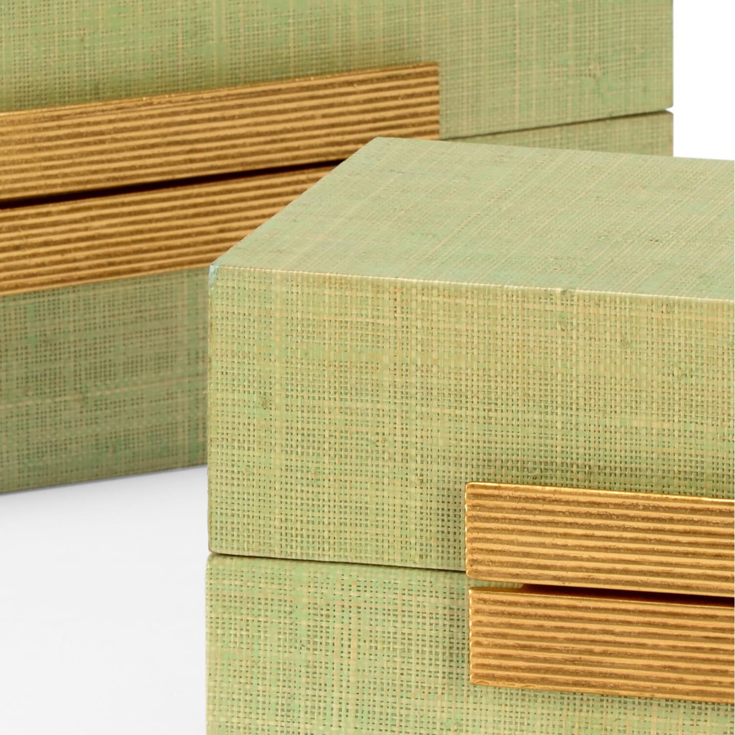RAFFIA BOXES-SEAFOAM Accent Box by Chelsea House