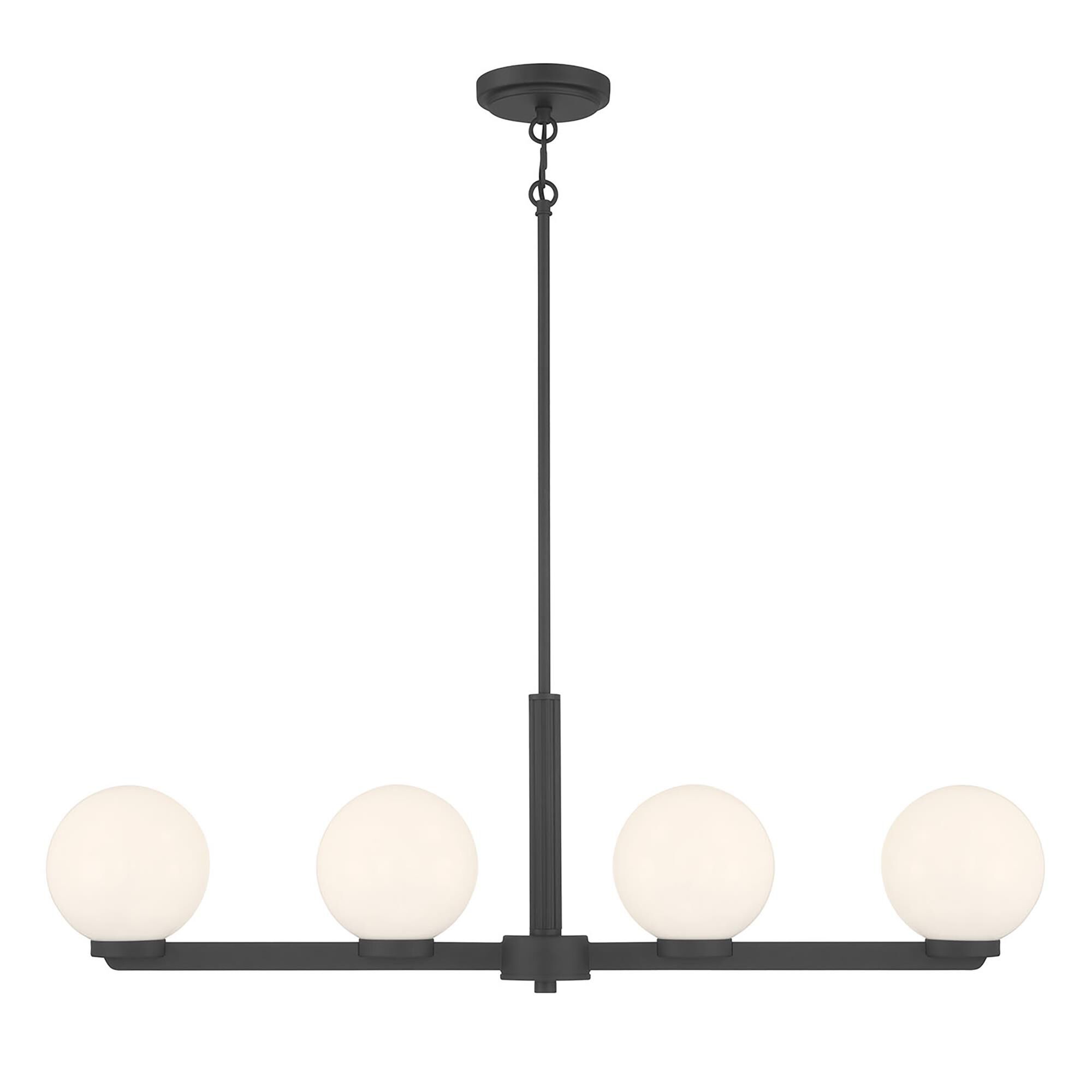 Shown in Matte Black finish and Shiny Opal glass