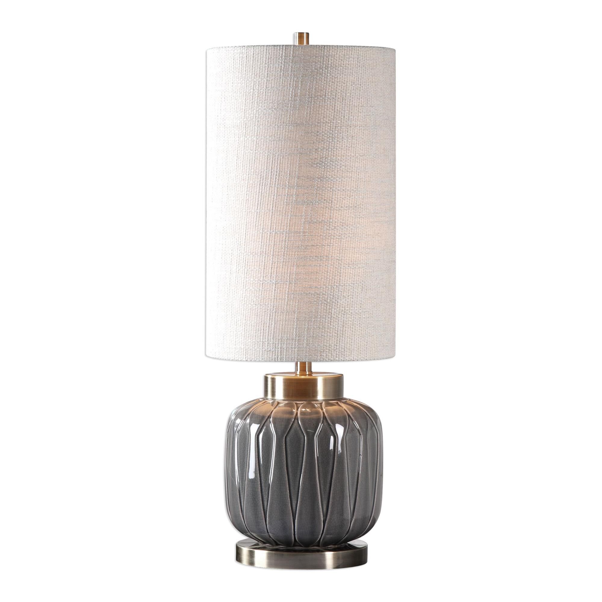 Zahlia Aged Gray Ceramic Lamp by Uttermost