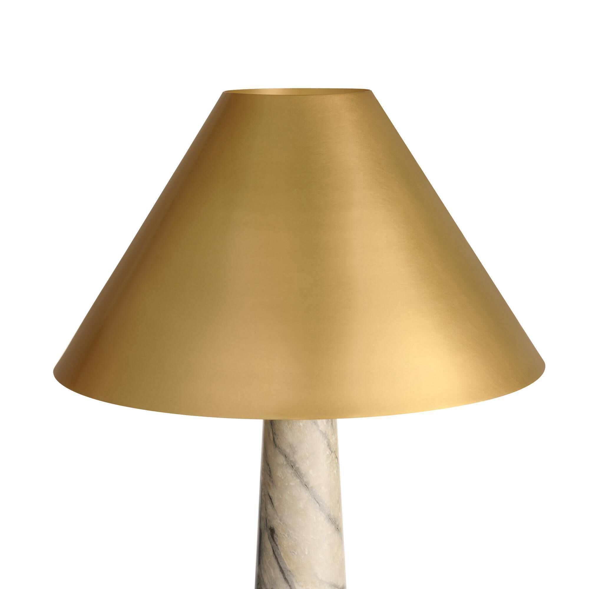 Shown in Faux Calacatta Viola and Antique Brass finish