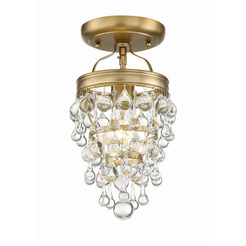Calypso 7 Inch 1 Light Semi Flush Mount by Crystorama