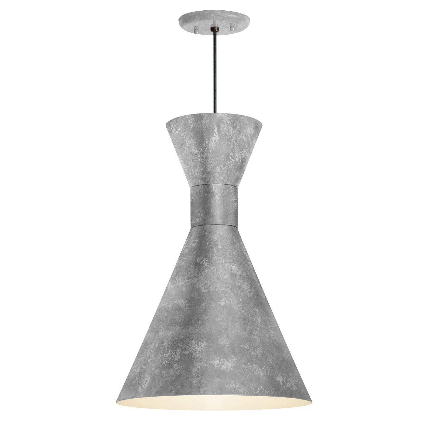 Shown in Galvanized finish and Galvanized Aluminum shade 