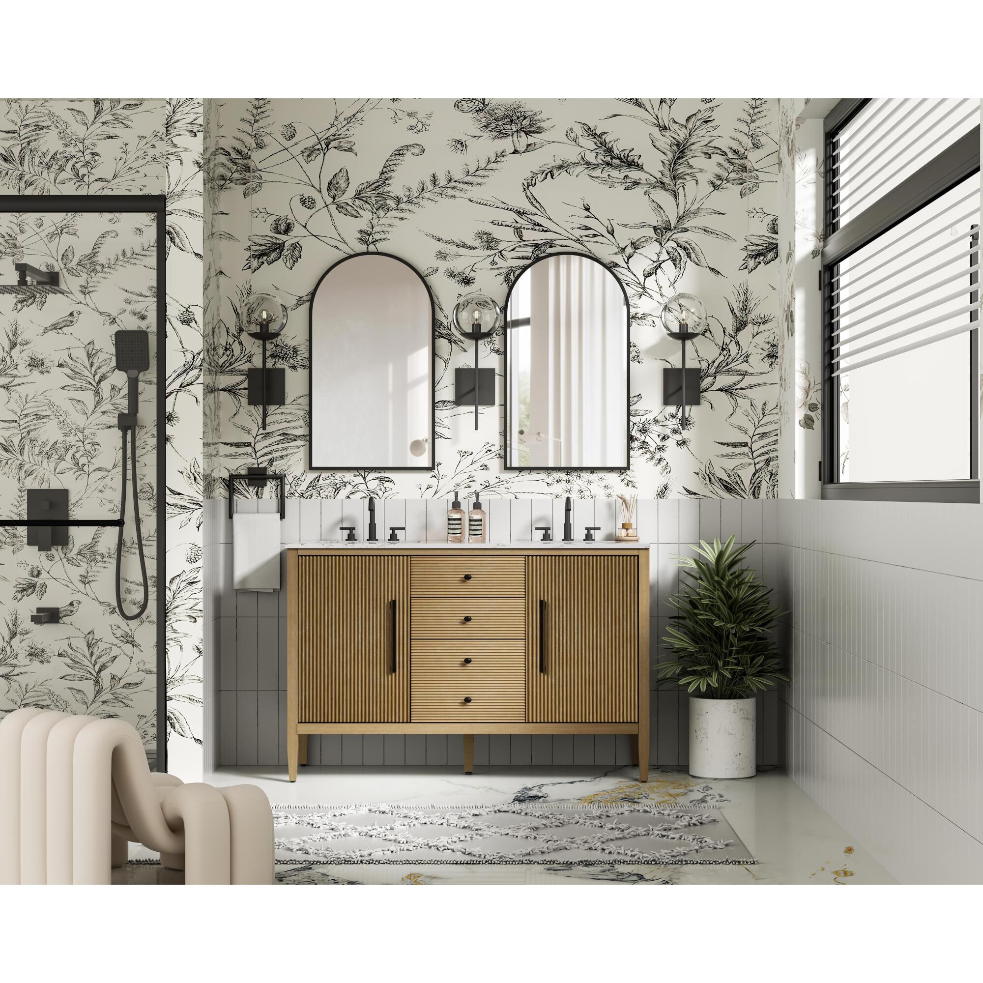 Shown in Linen Oak finish