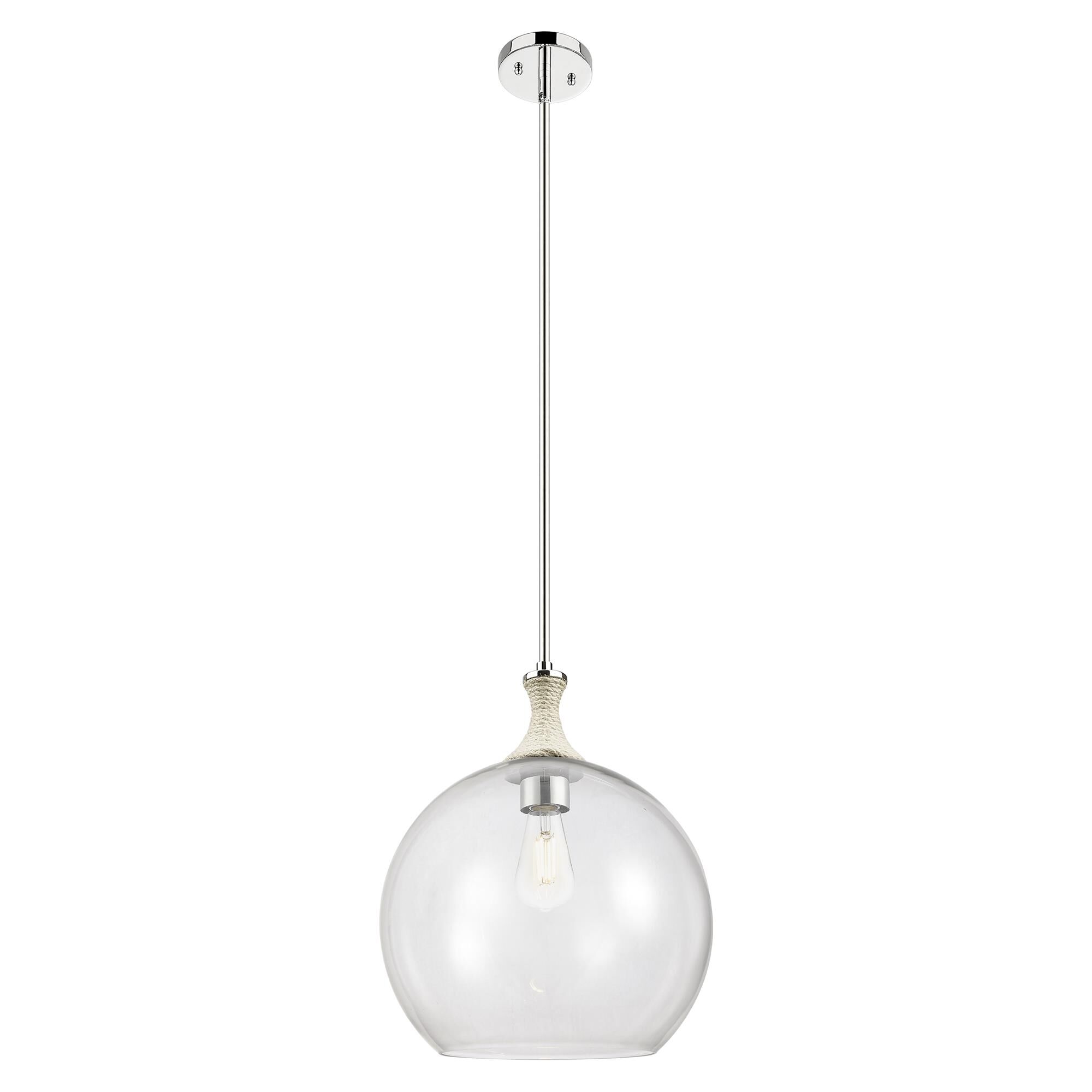 Shown in Polished Nickel finish and Clear glass