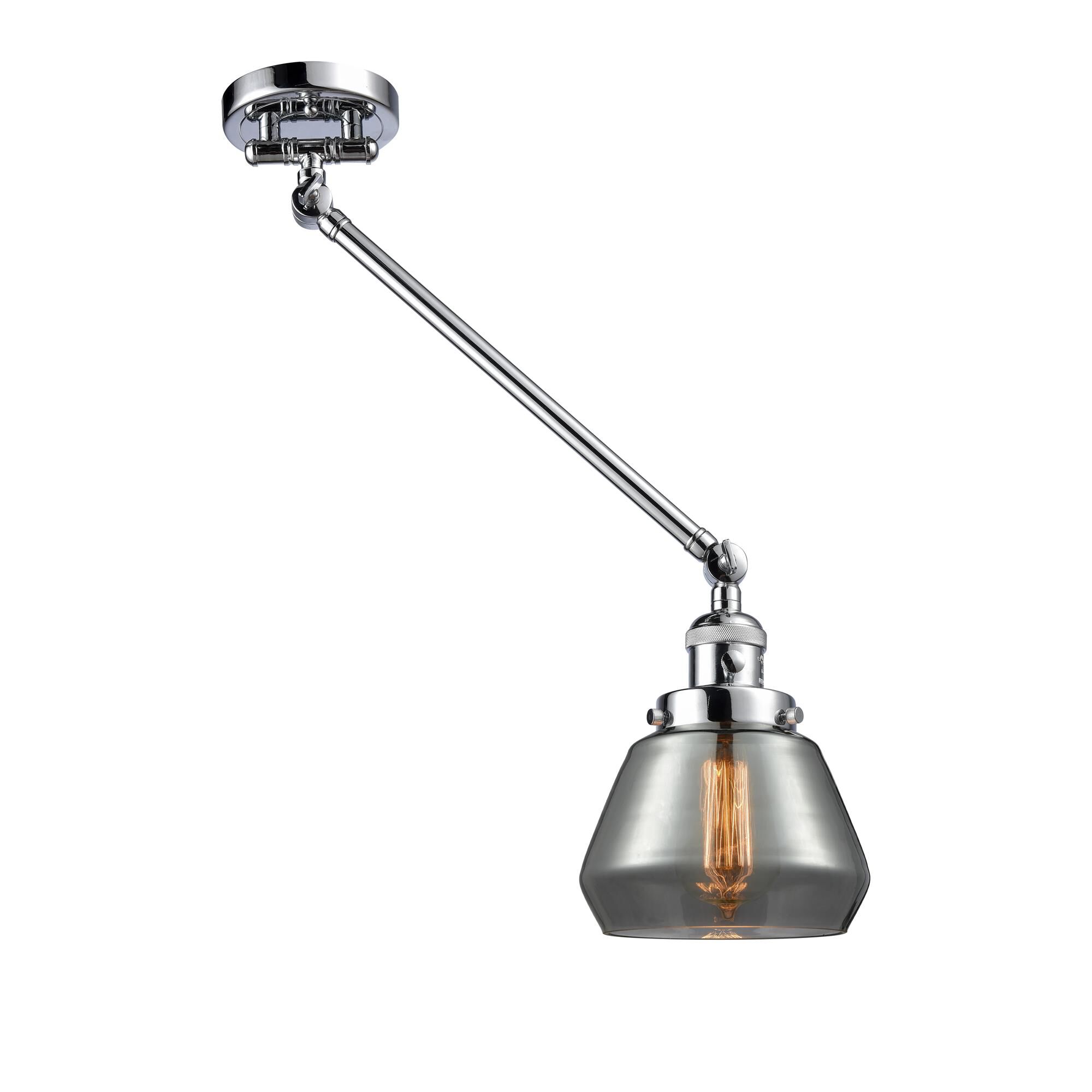 Shown in Polished Chrome finish and Plated Smoked glass
