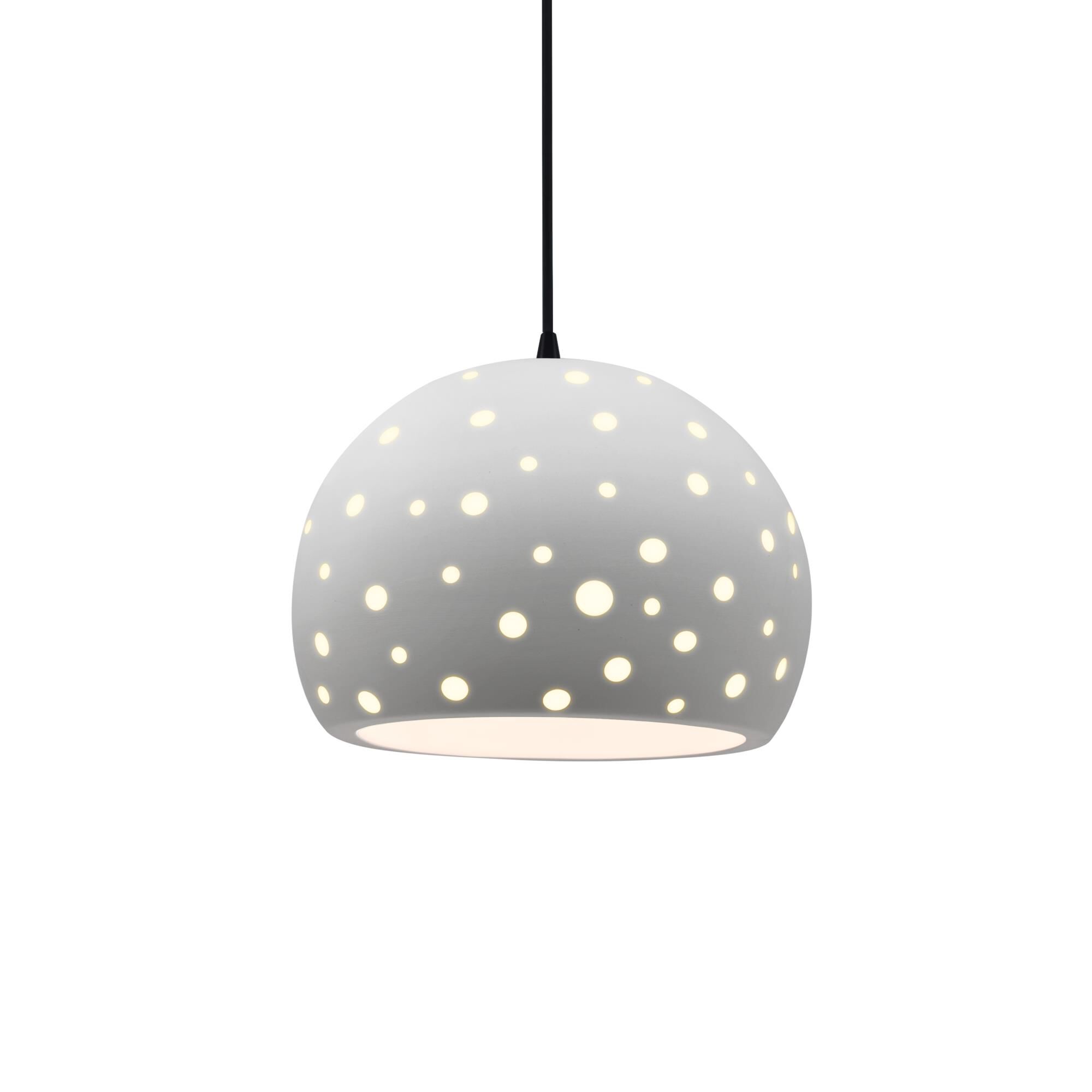Shown in Matte Black finish and Bisque shade