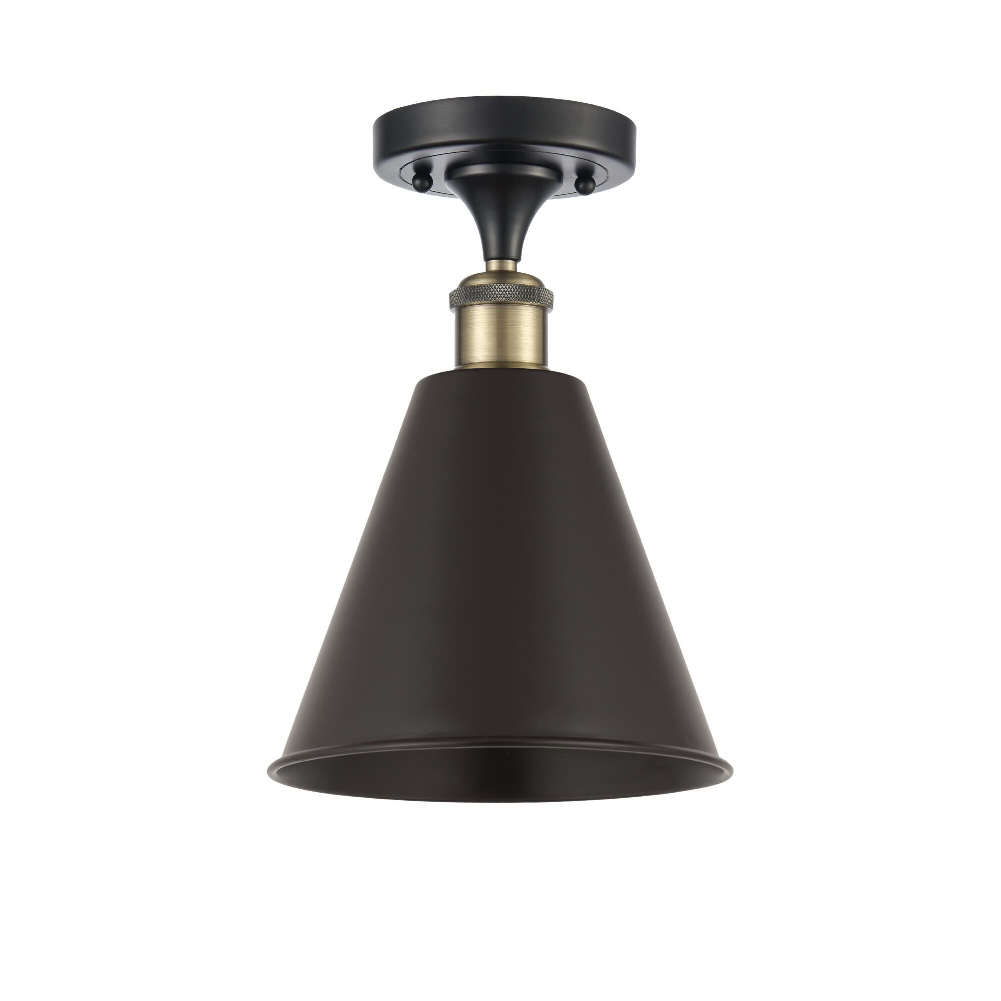 Bruno Marashlian Ballston Cone 8 Inch 1 Light Semi Flush Mount by Innovations Lighting
