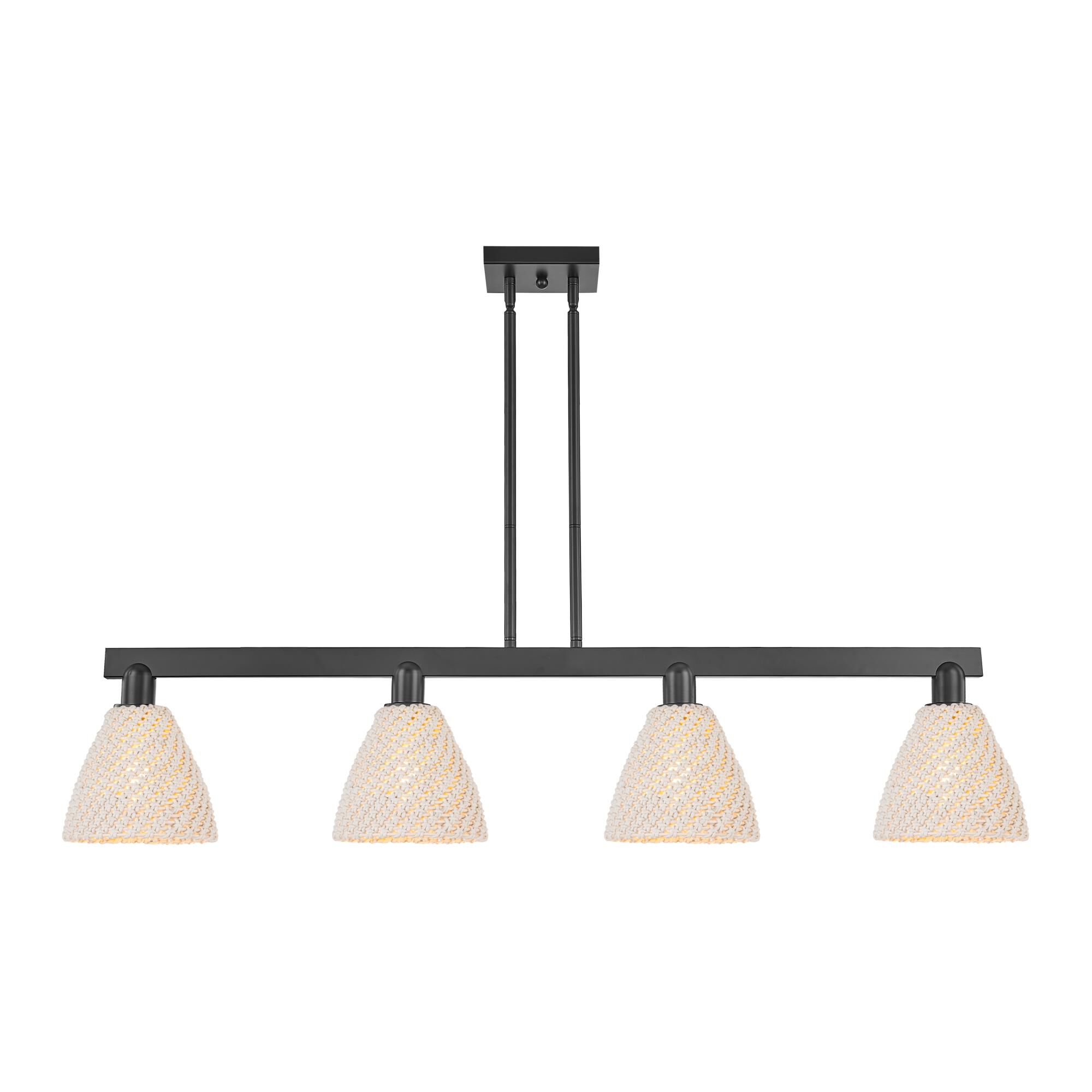 Bruno Marashlian Natural Ballston Dome 48 Inch Linear Suspension Light by Innovations Lighting