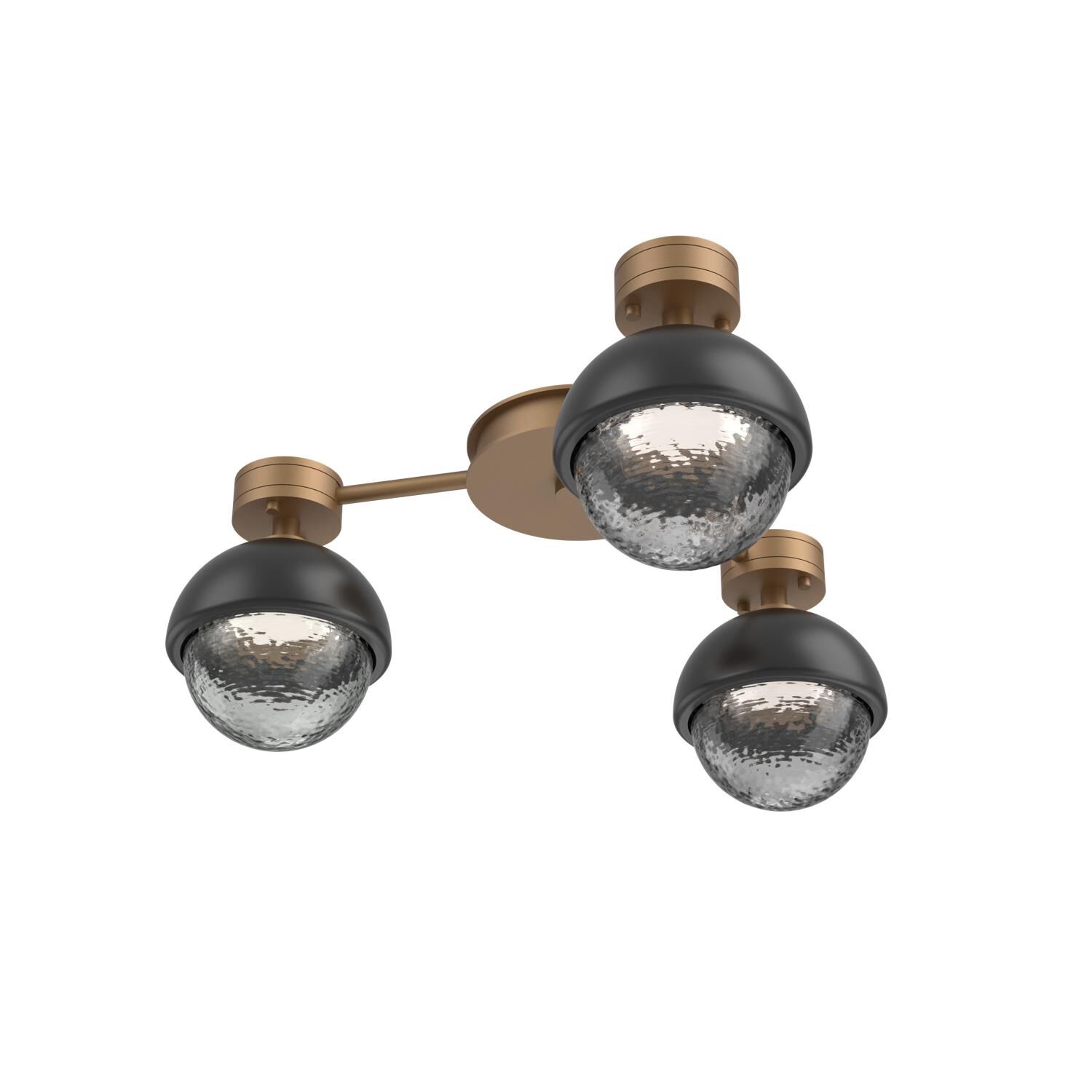 Shown in Novel Brass finish and Smoke glass and Matte Black accent