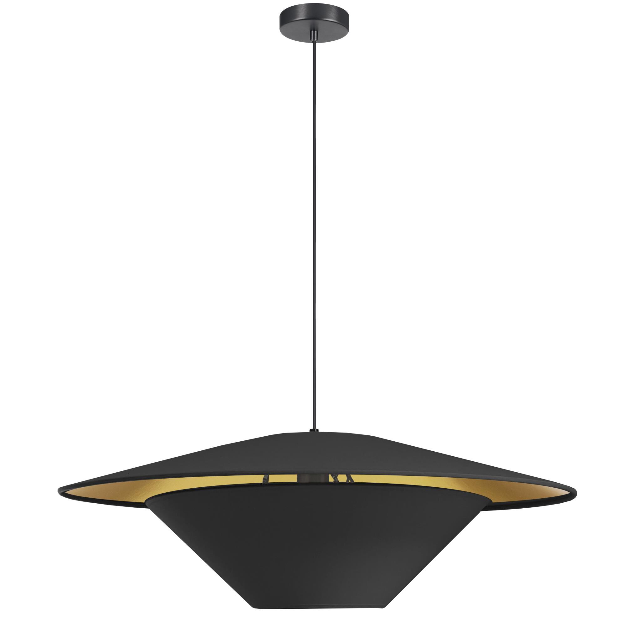 Shown in Black finish and Black And Gold shade