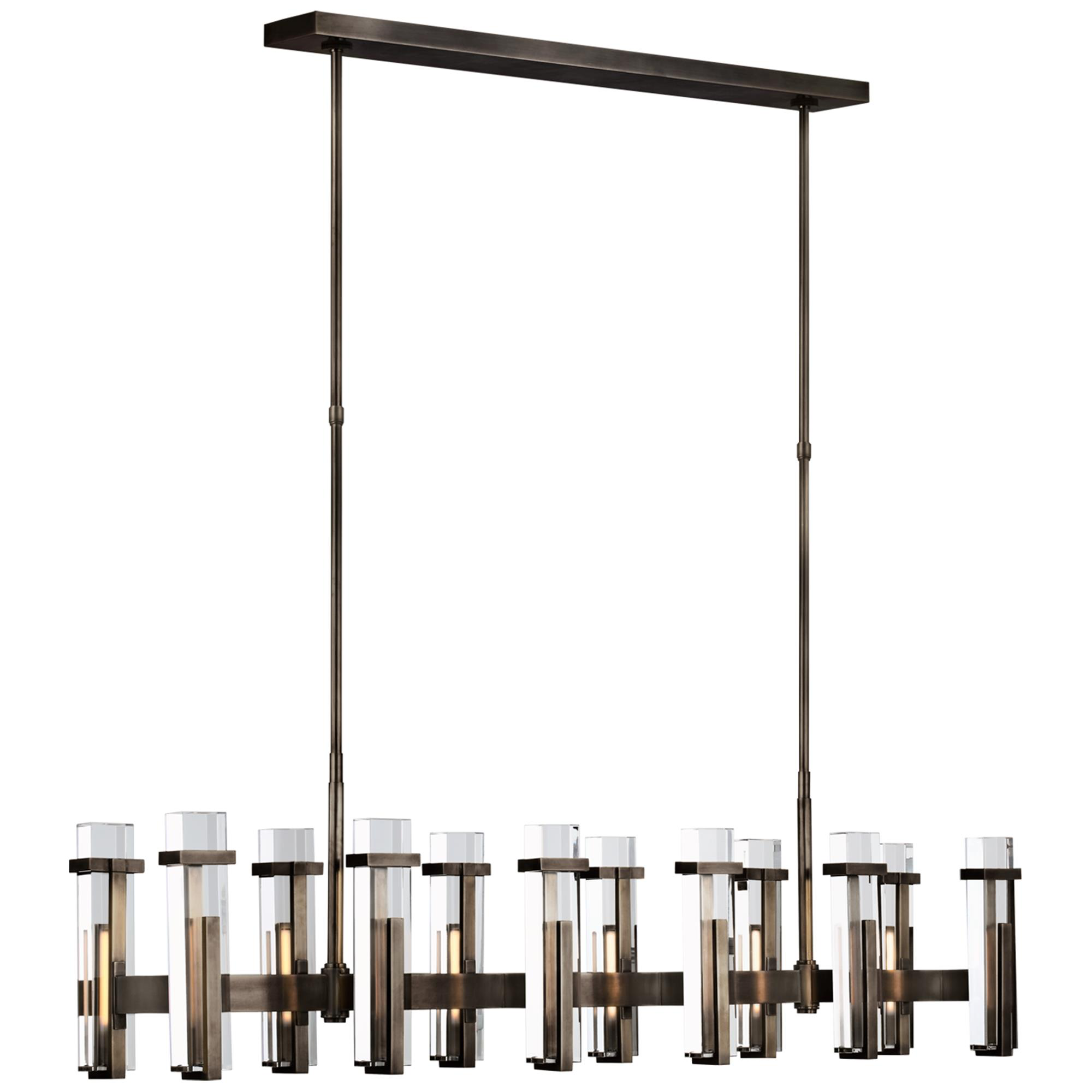 Shown in Bronze finish and Crystal shade