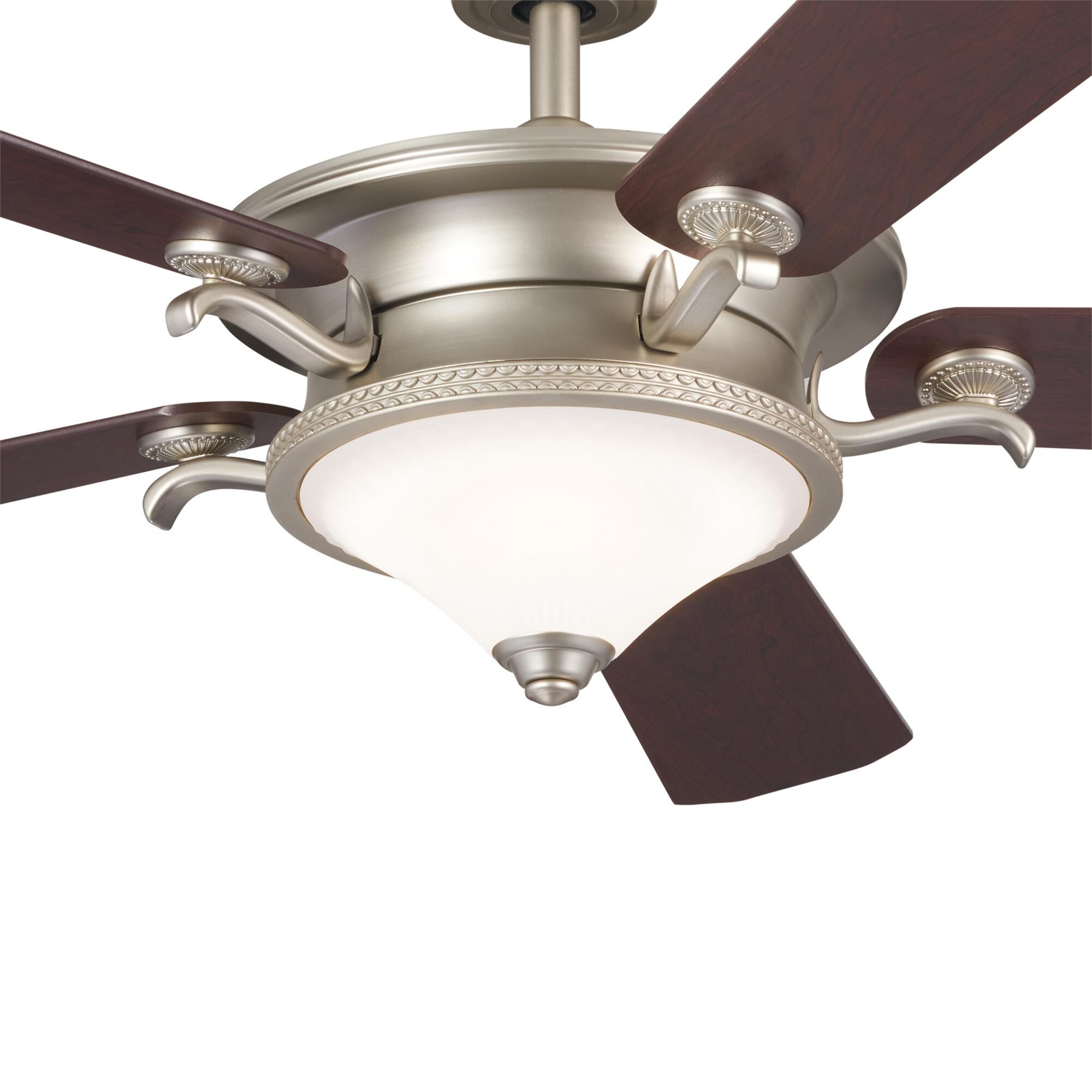 Shown in Brushed Nickel finish and Frosted glass