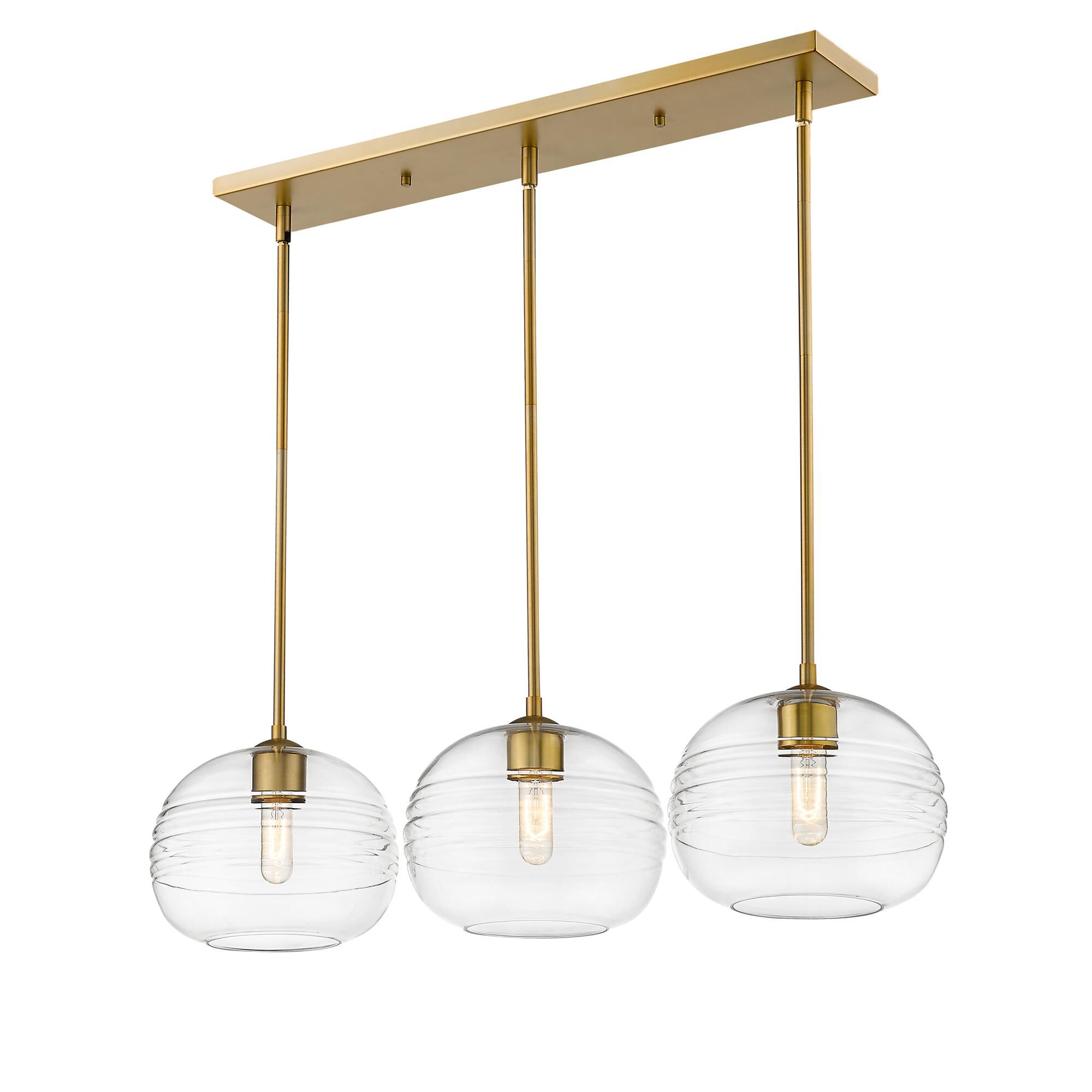 Shown in Olde Brass finish and Glass shade