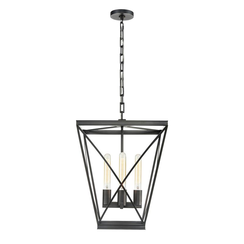 Lattice Small Lantern Pendant by Alora Lighting