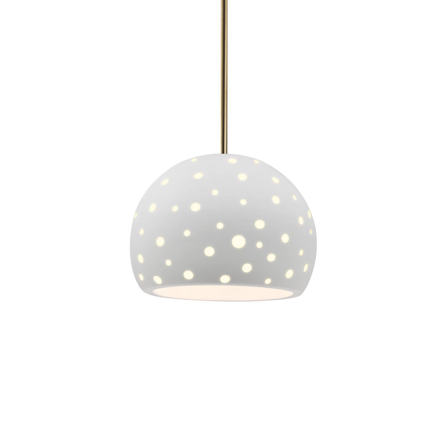Perforated Globe 7 Inch Mini Pendant by Justice Design Group