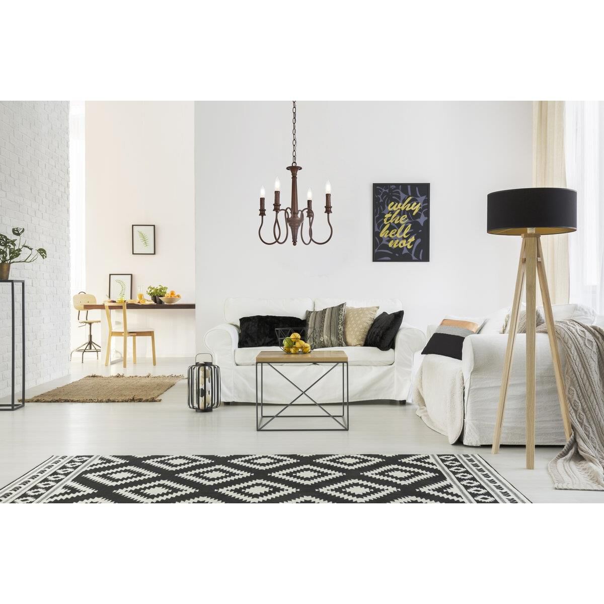 Flynx 17 Inch 4 Light Mini Chandelier by Elegant Lighting