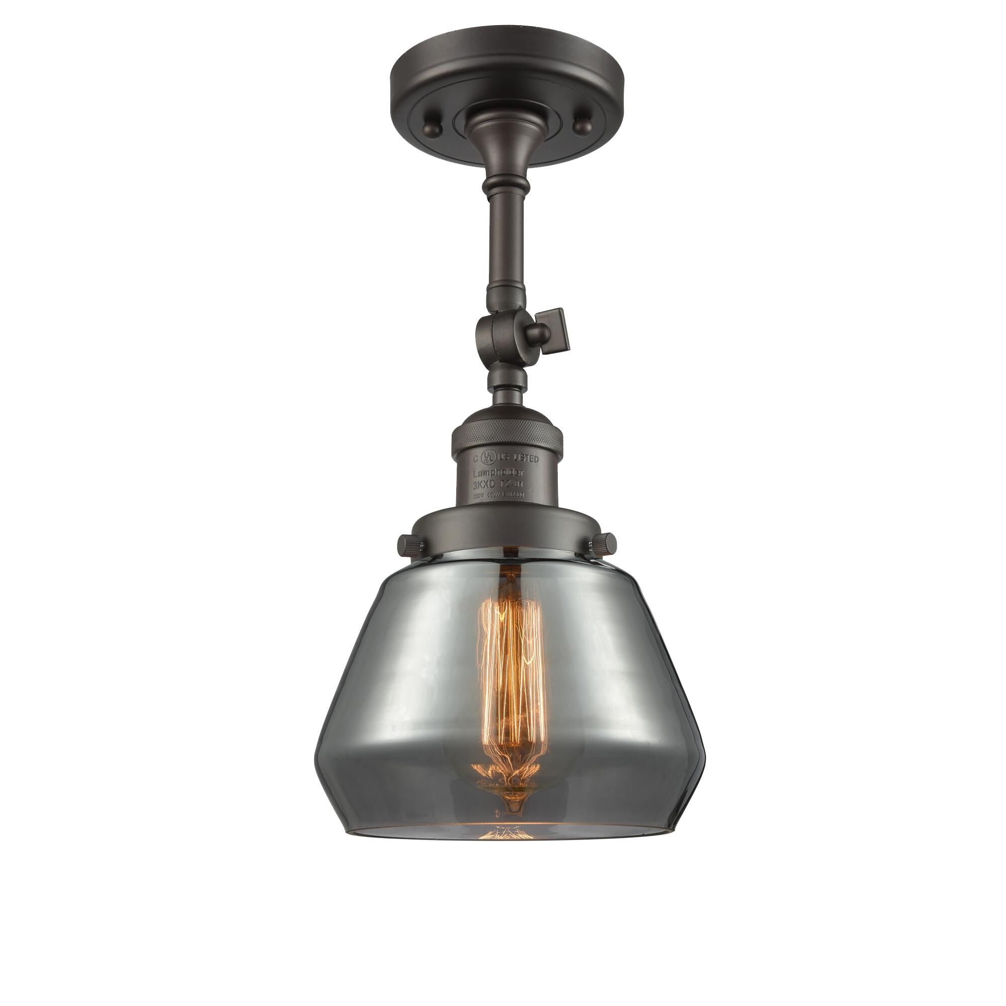 Shown in Oil Rubbed Bronze finish and Plated Smoked glass and None accent